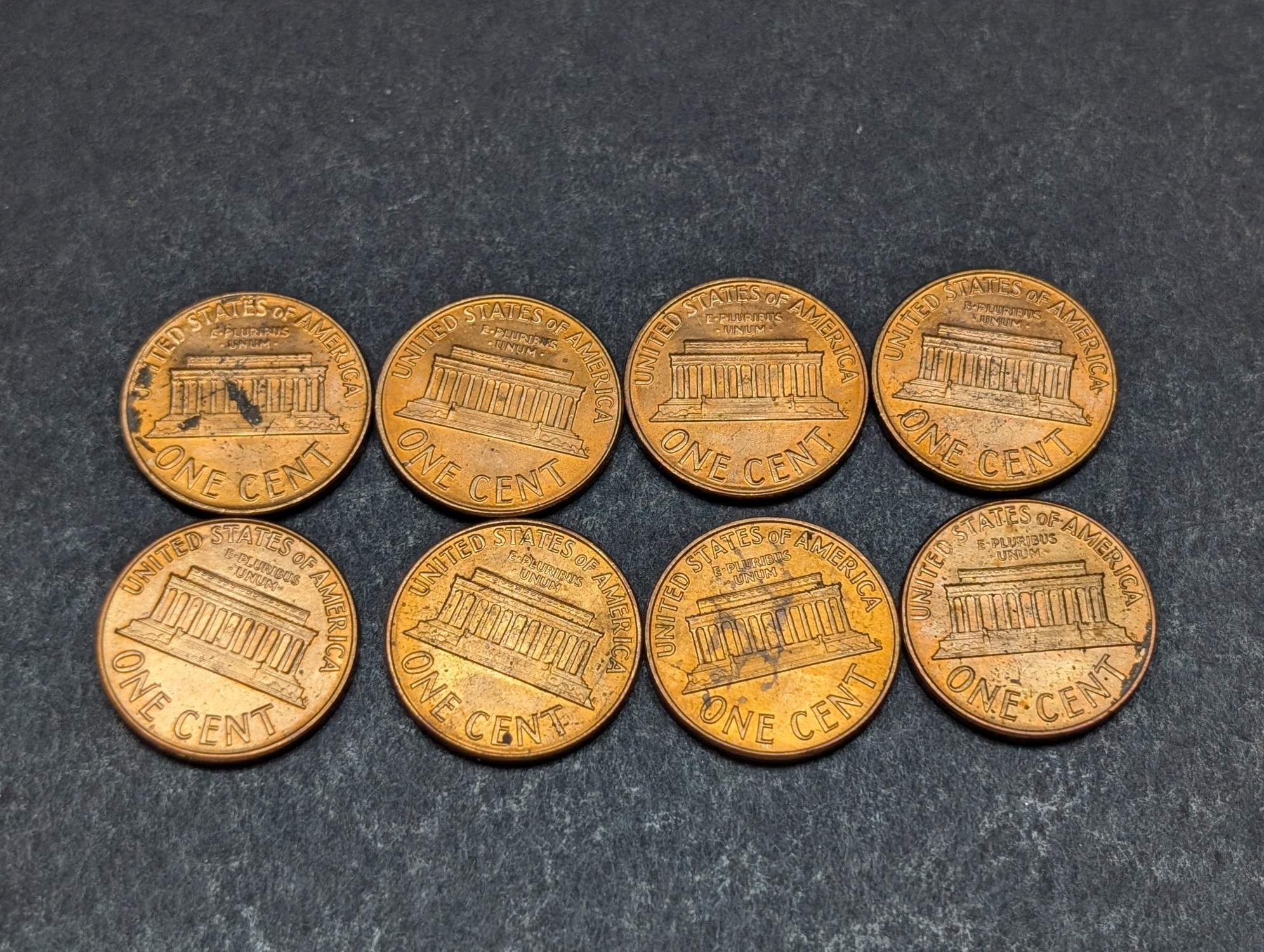 (8) 1962 Lincoln Memorial Cents - Uncirculated