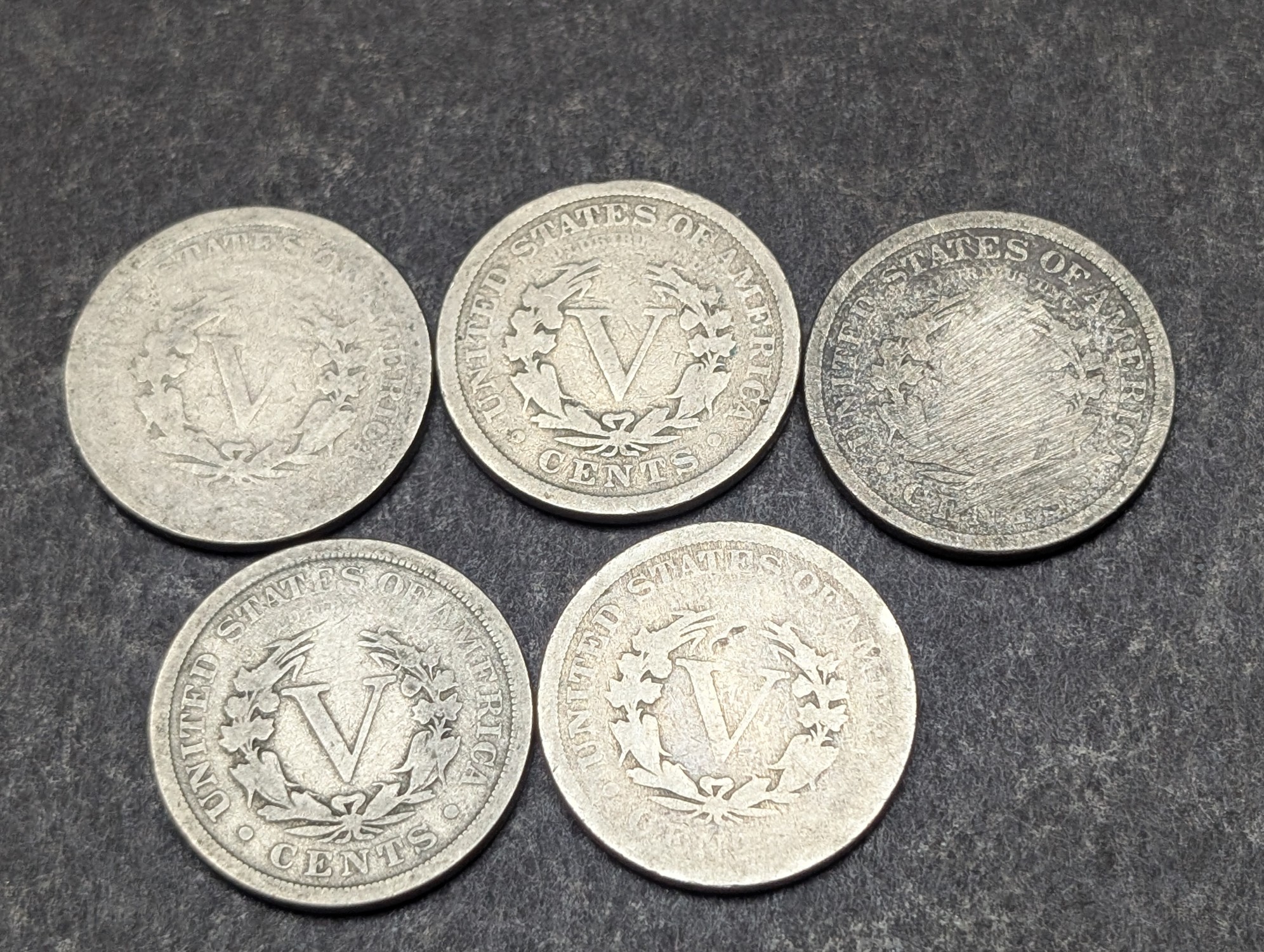 1899-1903 Liberty Head V Nickels - Consecutive Dates
