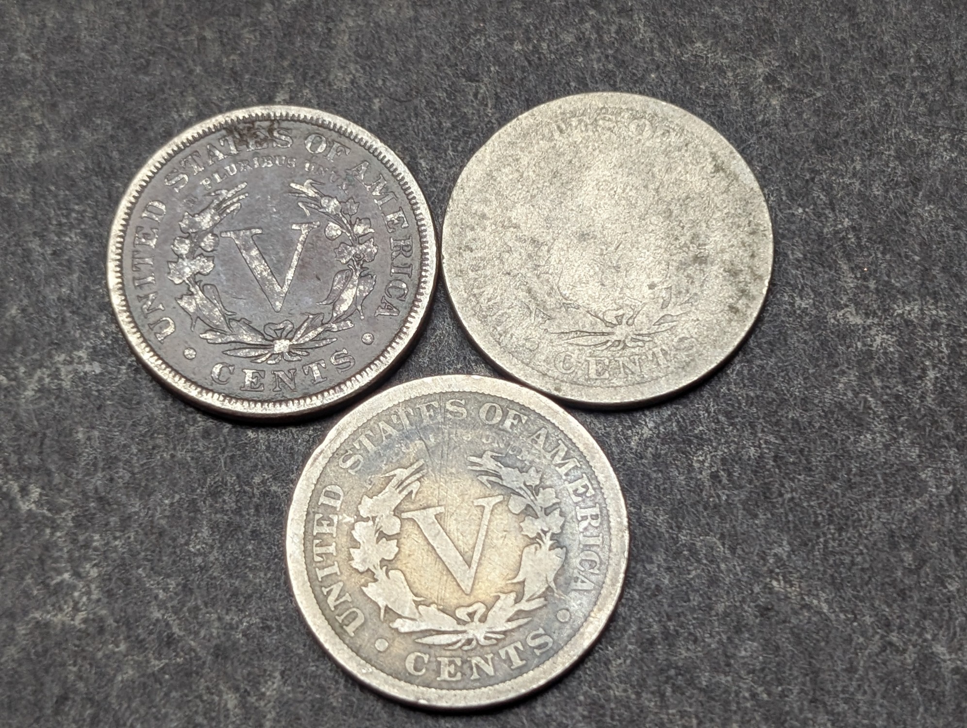 1897, 1898, & 1899 Liberty Head V Nickels