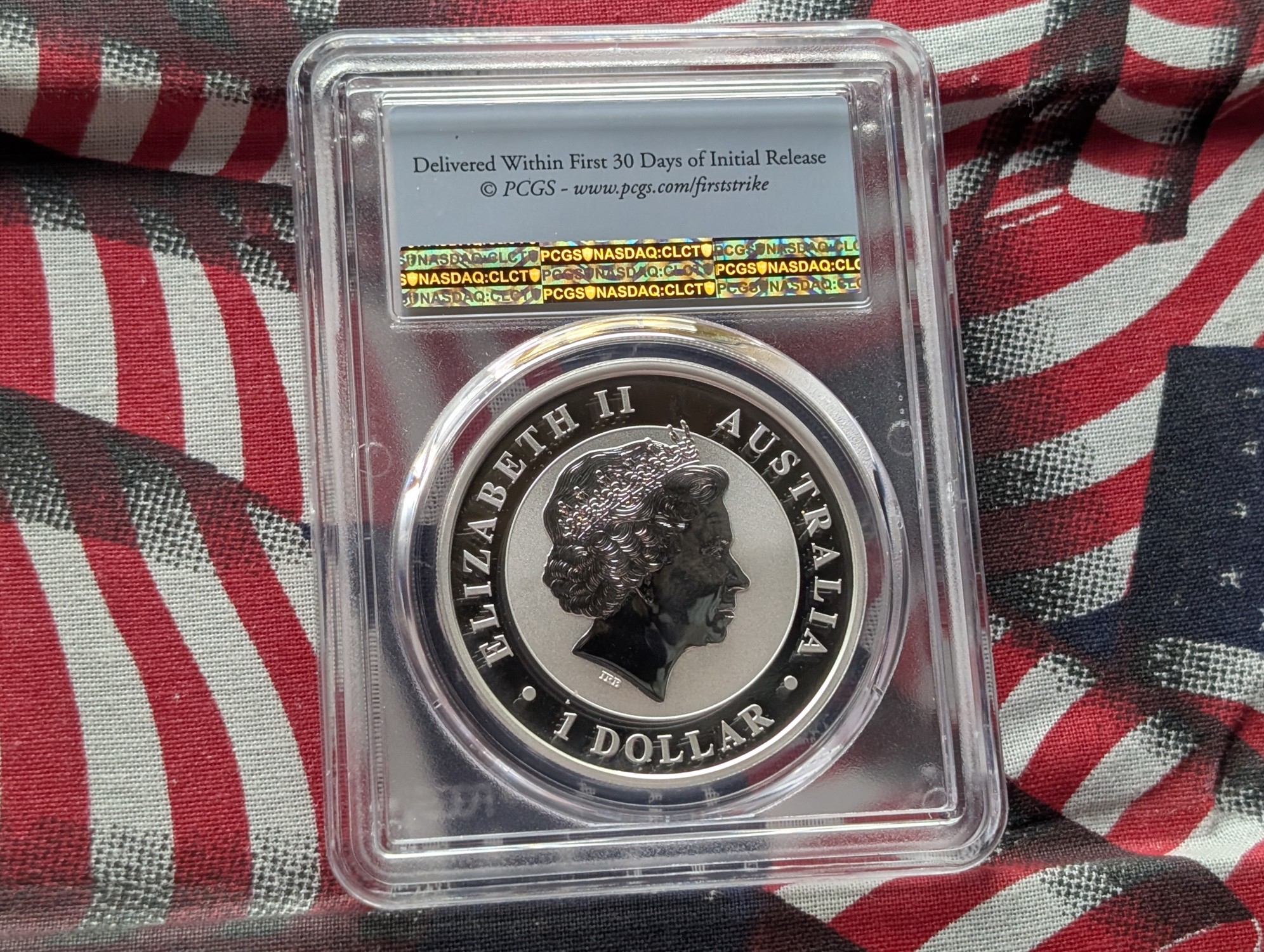 2017-P Australia 1 Oz. .999 Silver Kookaburra $1 PCGS MS70