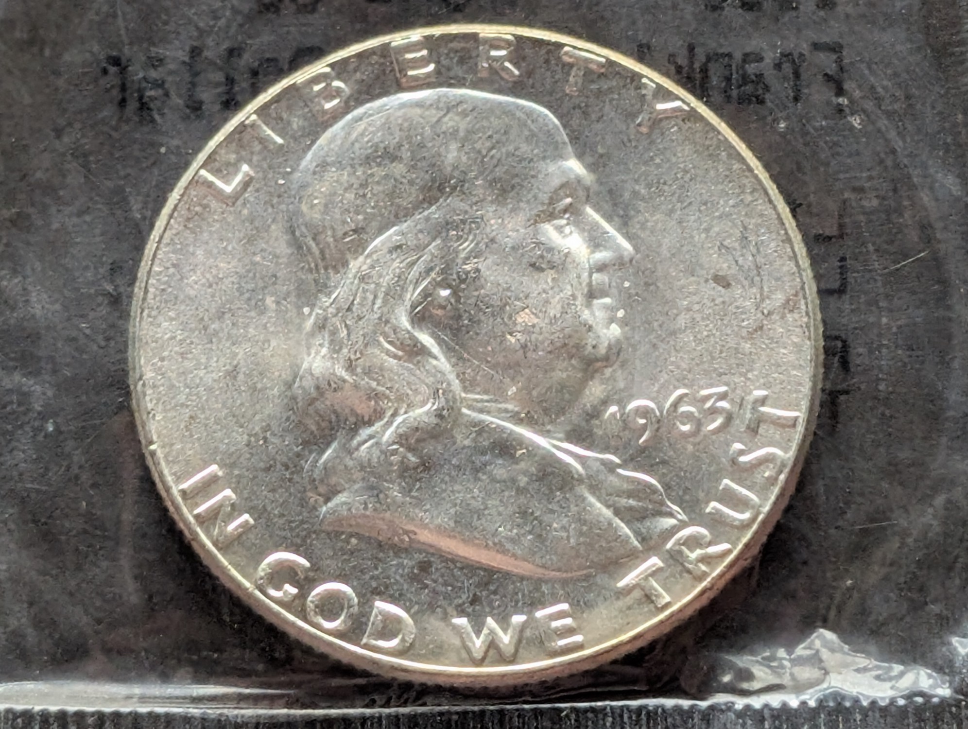 1963 Franklin 90% Silver Half Dollar - Littleton Coin Packaging - Uncirculated