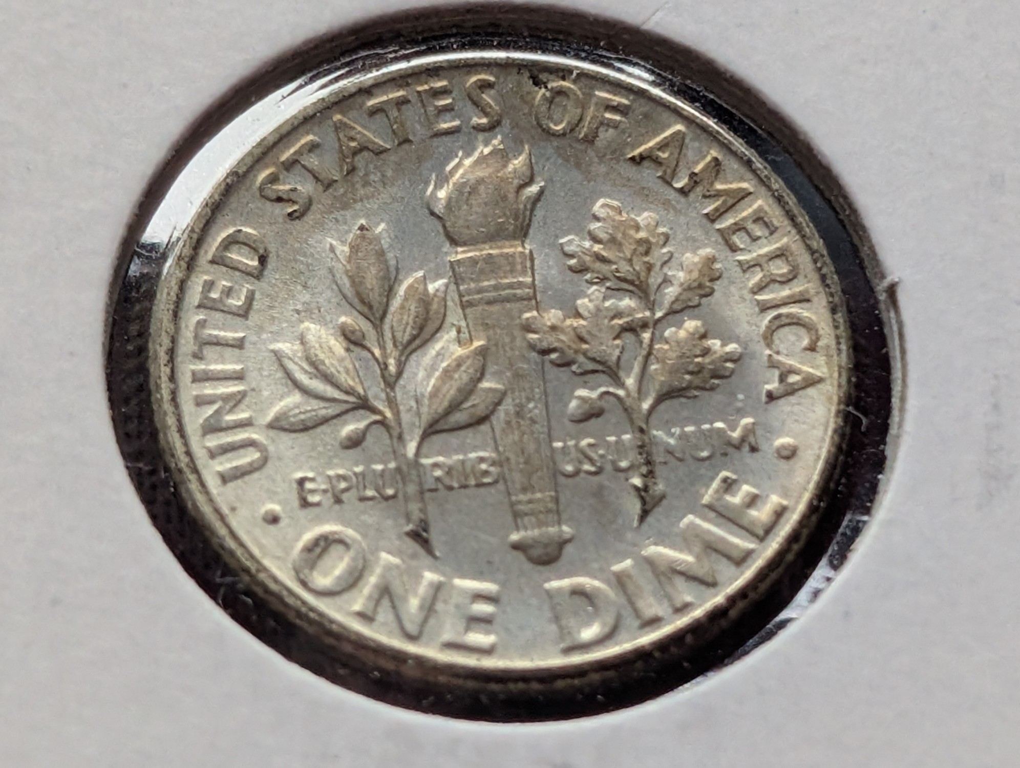 (4) 1947 Roosevelt 90% Silver Dimes - One with Full Bands