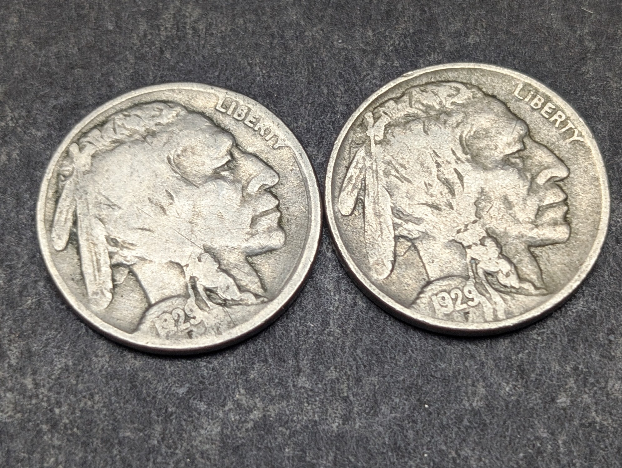 1929-P, D, & S Indian Head Buffalo Nickels