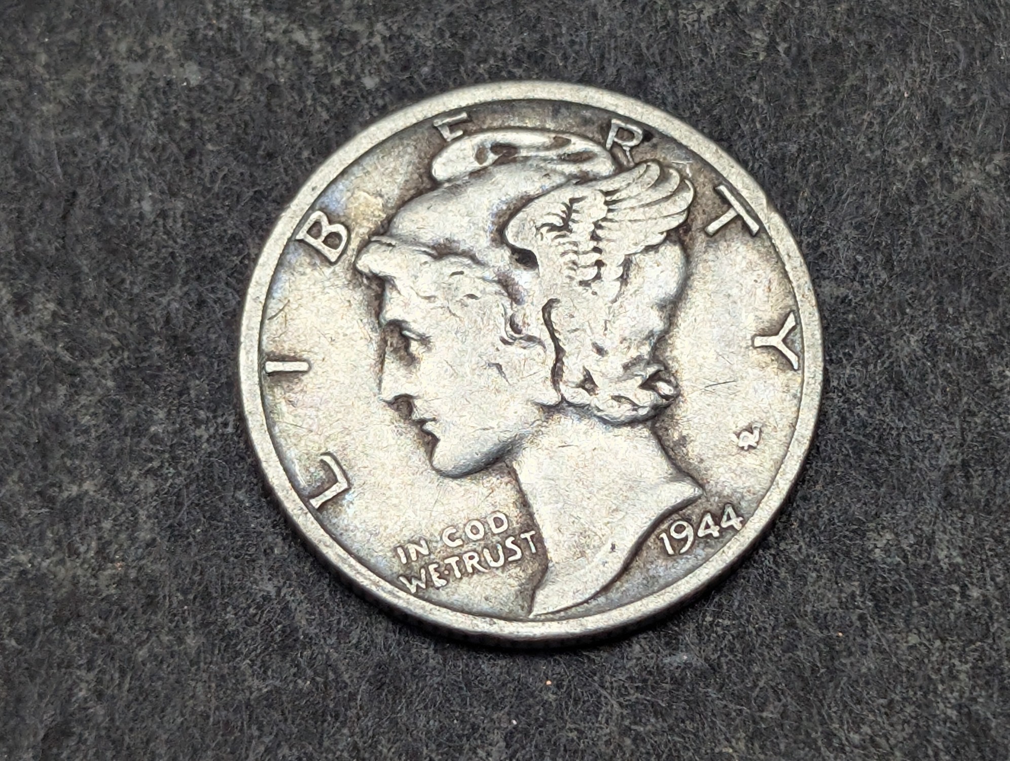 1944-P, D, & S Mercury 90% Silver Dimes