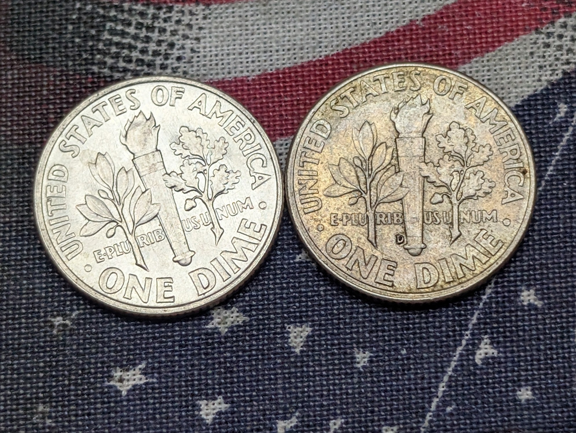1961-D & 1963 Roosevelt Dimes, 90% Silver