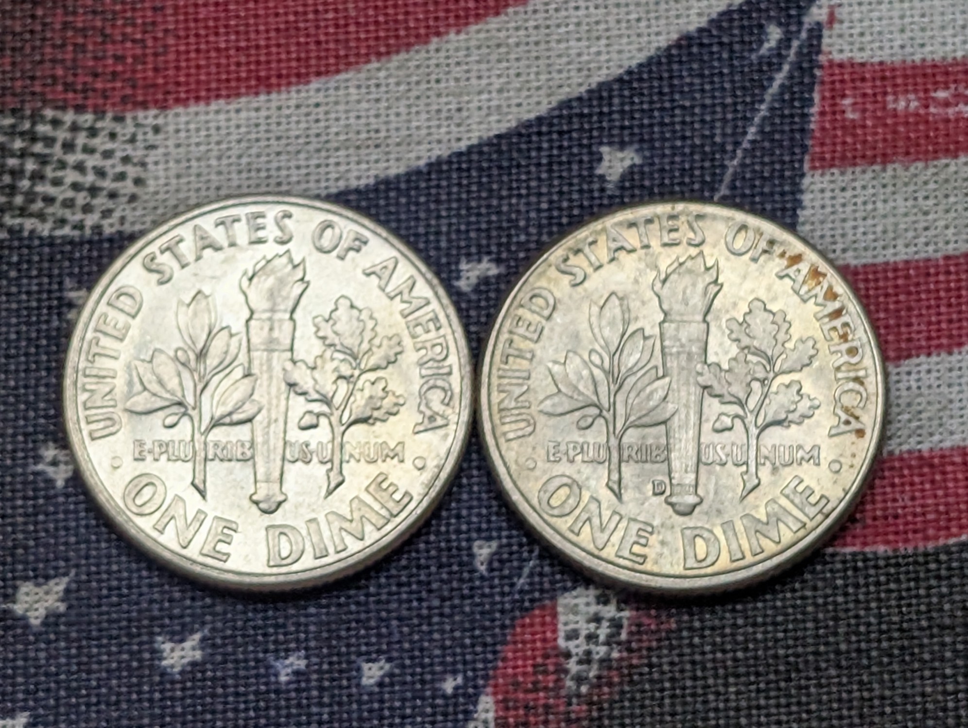 1962-P&D Roosevelt Dimes, 90% Silver