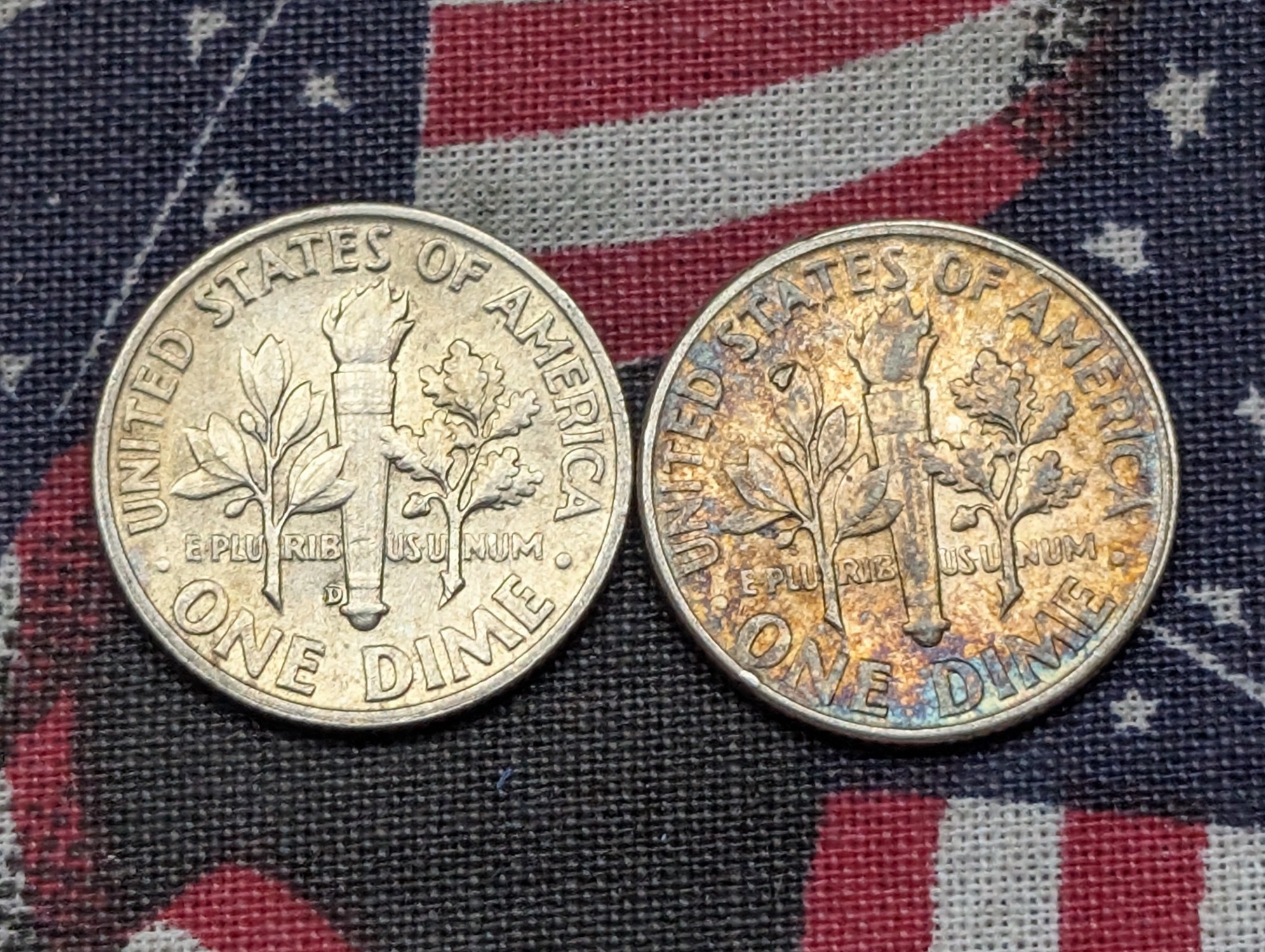 1952-D & 1954 Roosevelt Dimes, 90% Silver
