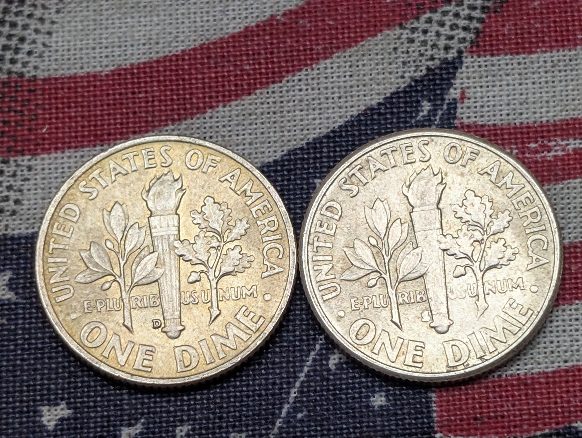 1952-D & 1953-S Roosevelt Dimes, 90% Silver