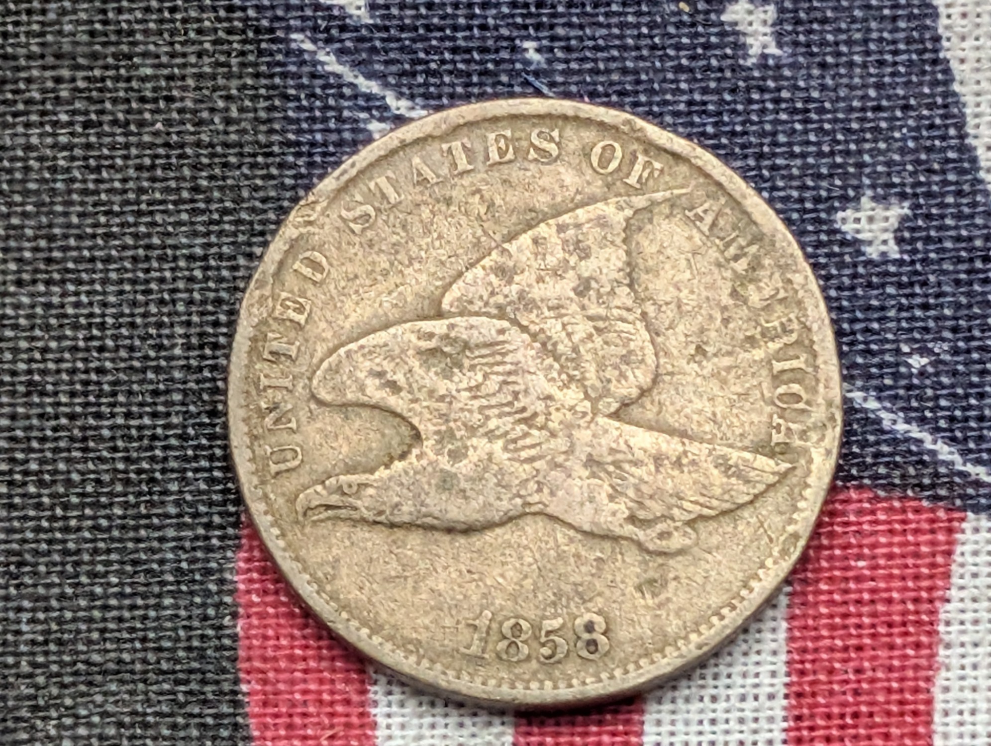 1858 Flying Eagle Cent, Small Letters