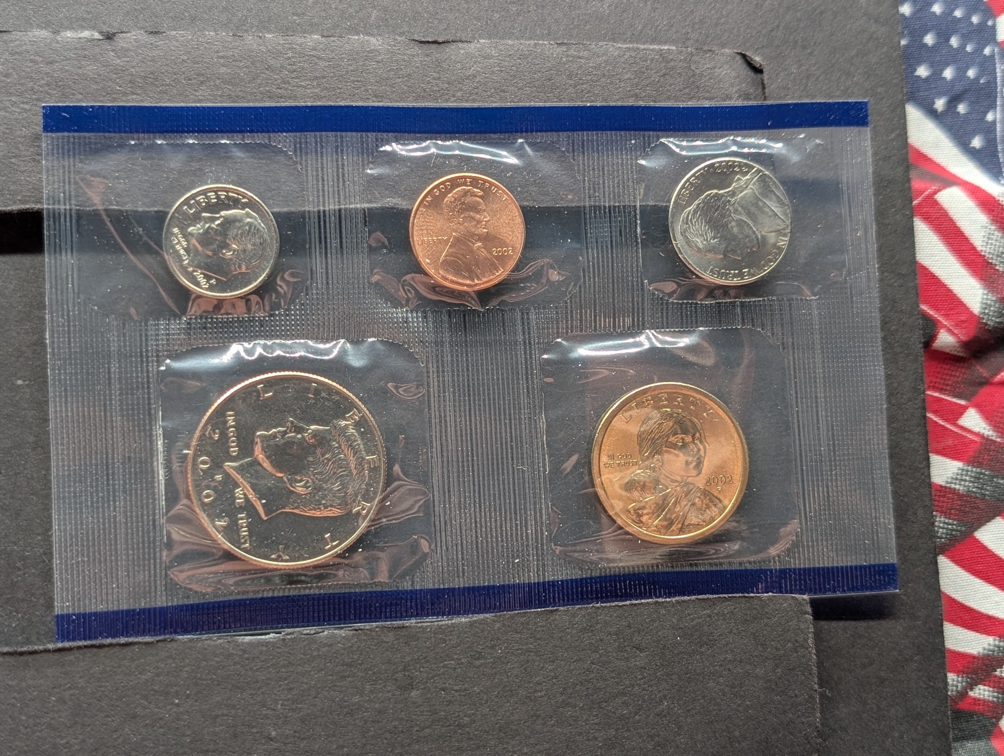 2002-P Only U.S. Mint Uncirculated Coin Set with State Quarters and Sacagawea Dollar In OGP w/COA