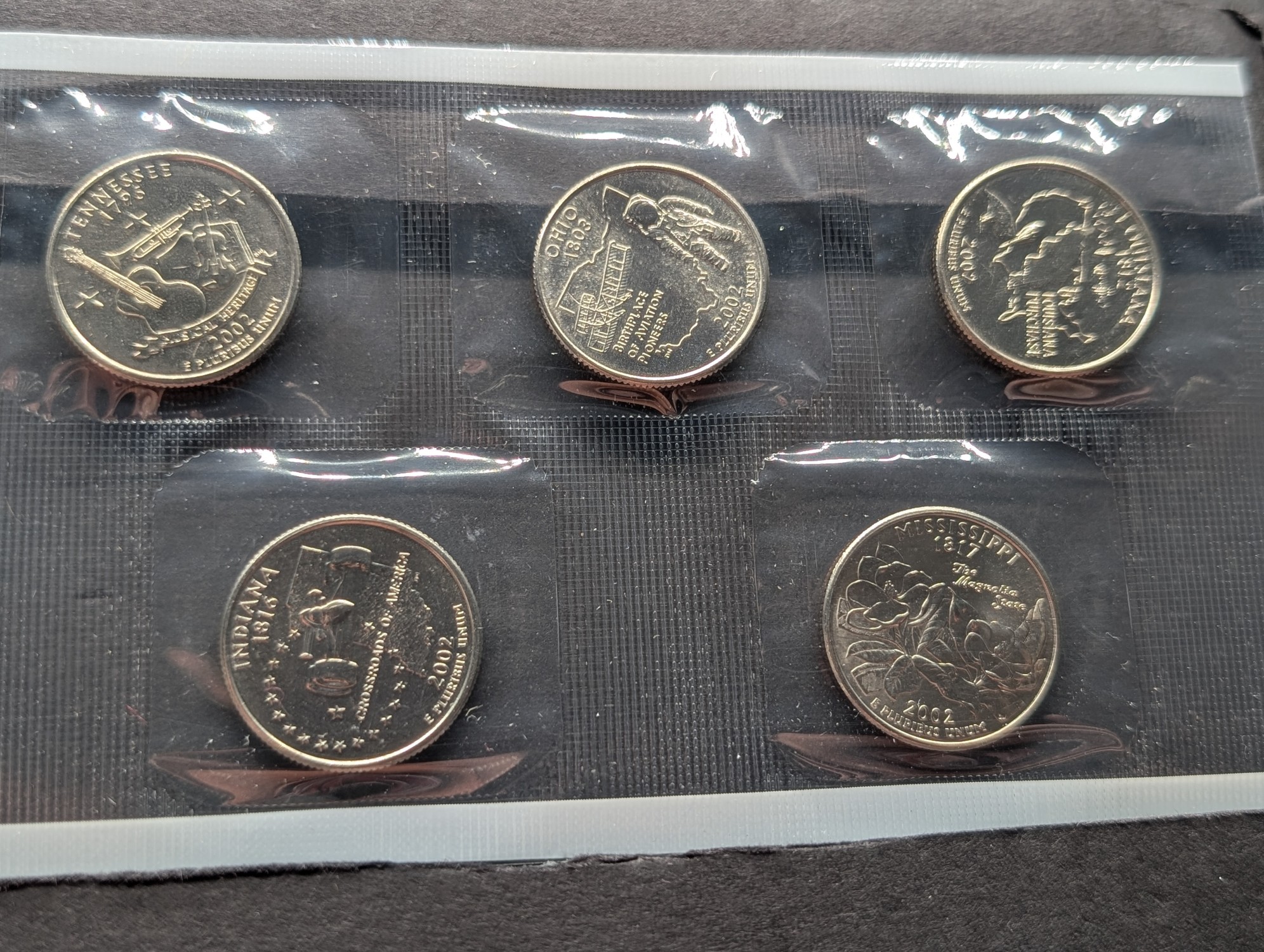 2002-P Only U.S. Mint Uncirculated Coin Set with State Quarters and Sacagawea Dollar In OGP w/COA