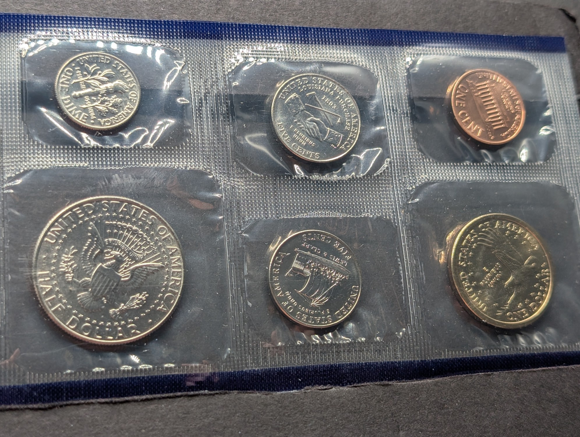2004-P Only U.S. Mint Uncirculated Coin Set with State Quarters and Sacagawea Dollar In OGP w/ COA