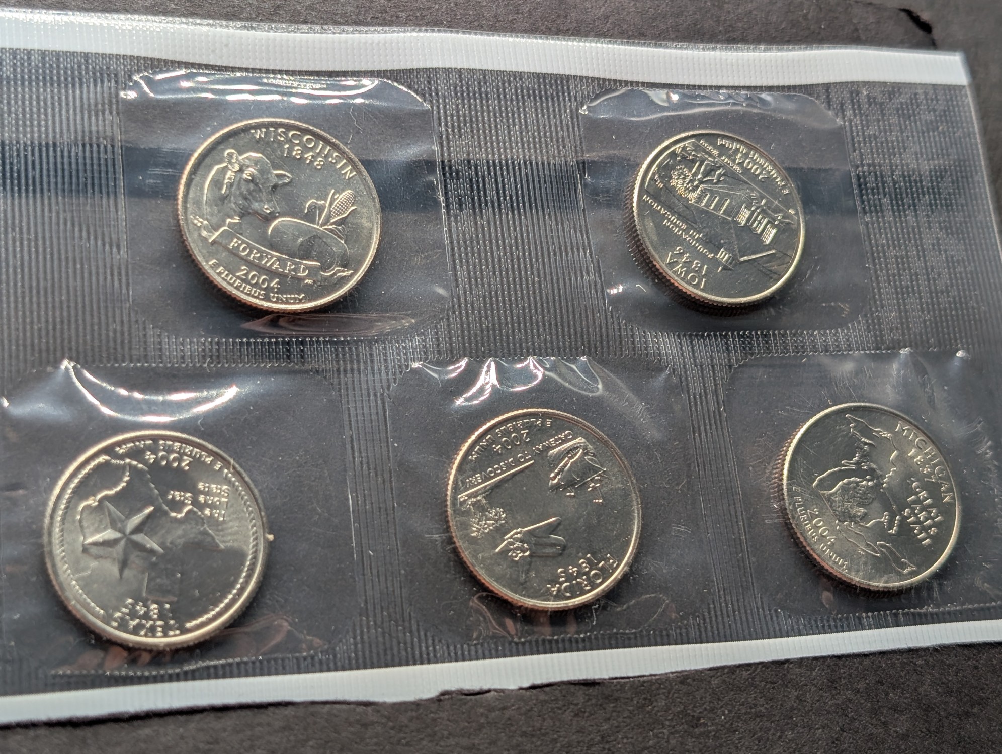 2004-P Only U.S. Mint Uncirculated Coin Set with State Quarters and Sacagawea Dollar In OGP w/ COA
