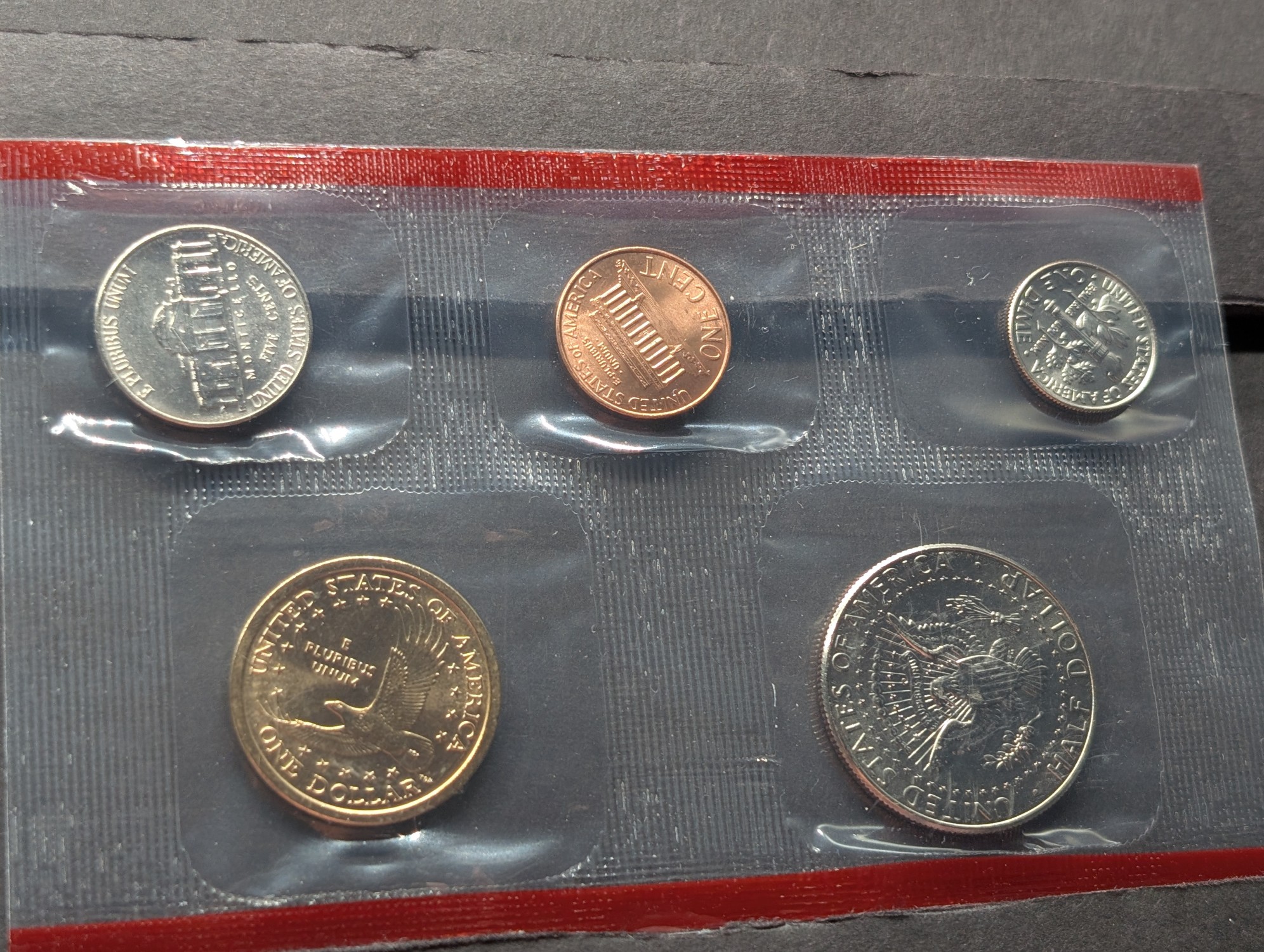 2003-D Only U.S. Mint Uncirculated Coin Set with State Quarters and Sacagawea Dollar In OGP w/ COA