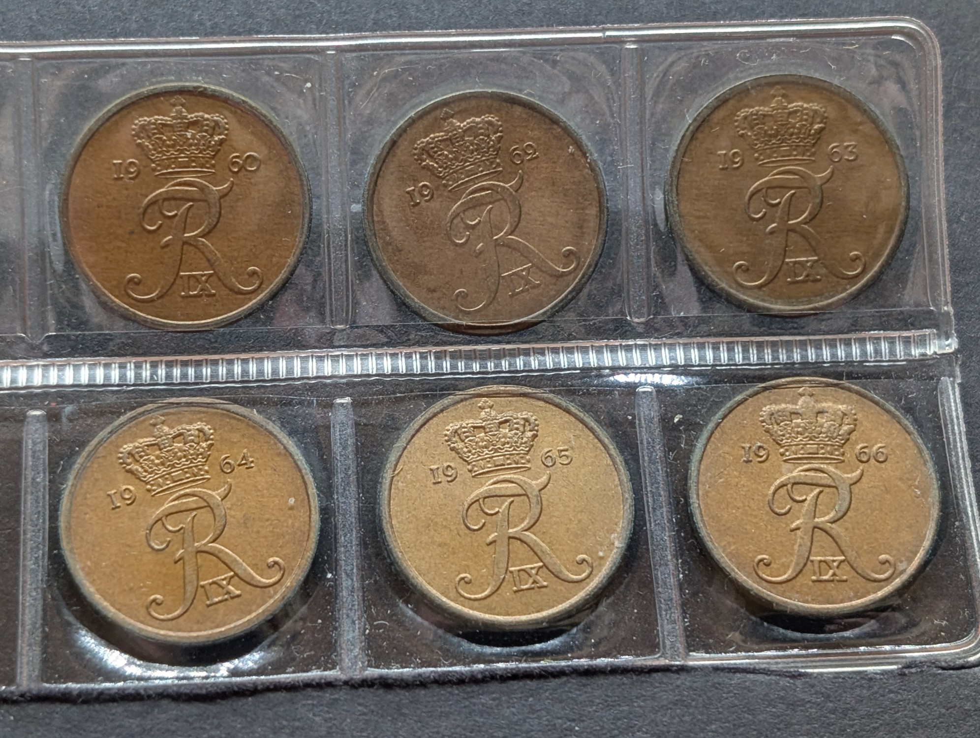 (10) 1960-1966 Denmark 1 & 2 Ore Coins