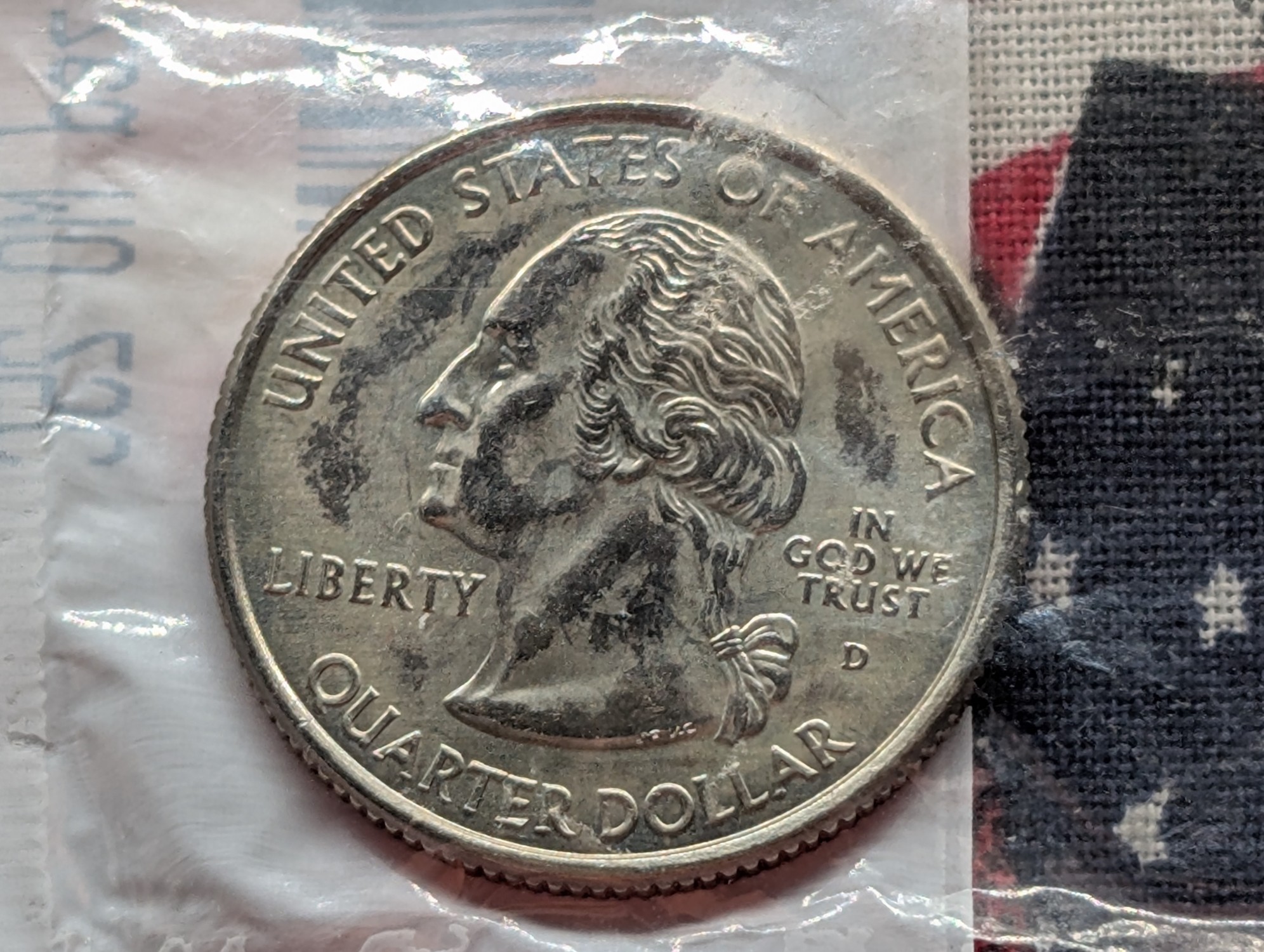 2003-D Colorized Missouri Washington Quarter in Littleton Package