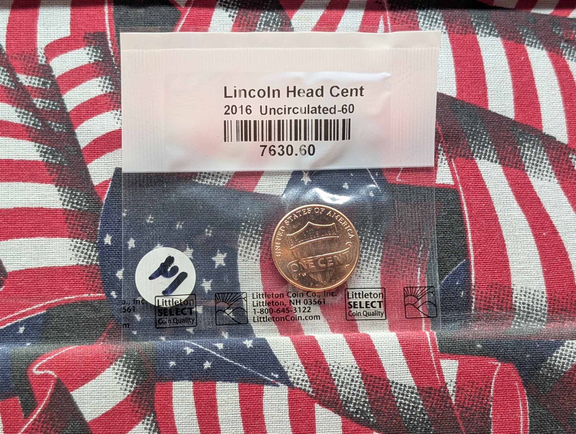 2016-P Lincoln Shield Cent, Uncirculated 60 in Littleton Package