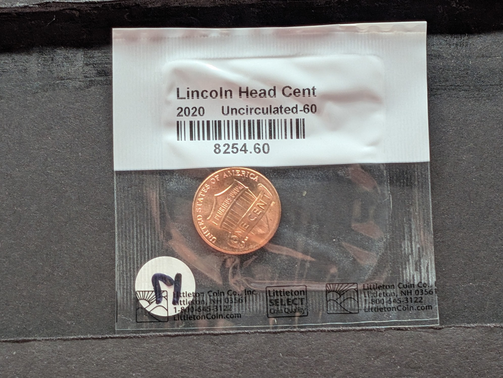 2020-P Lincoln Shield Cent, Uncirculated 60 in Littleton Package
