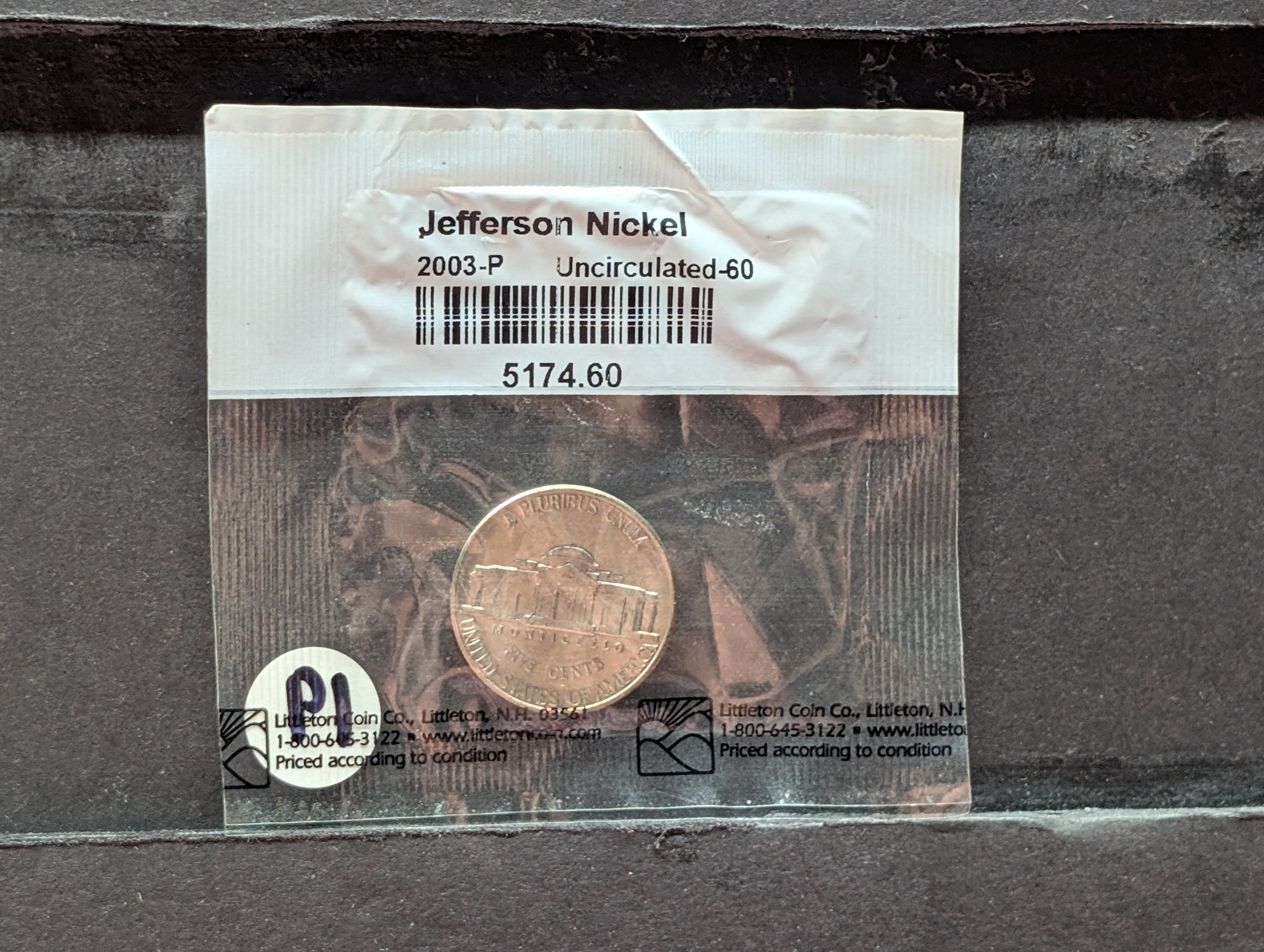 2003-P Jefferson Nickel, Uncirculated 60 in Littleton Package