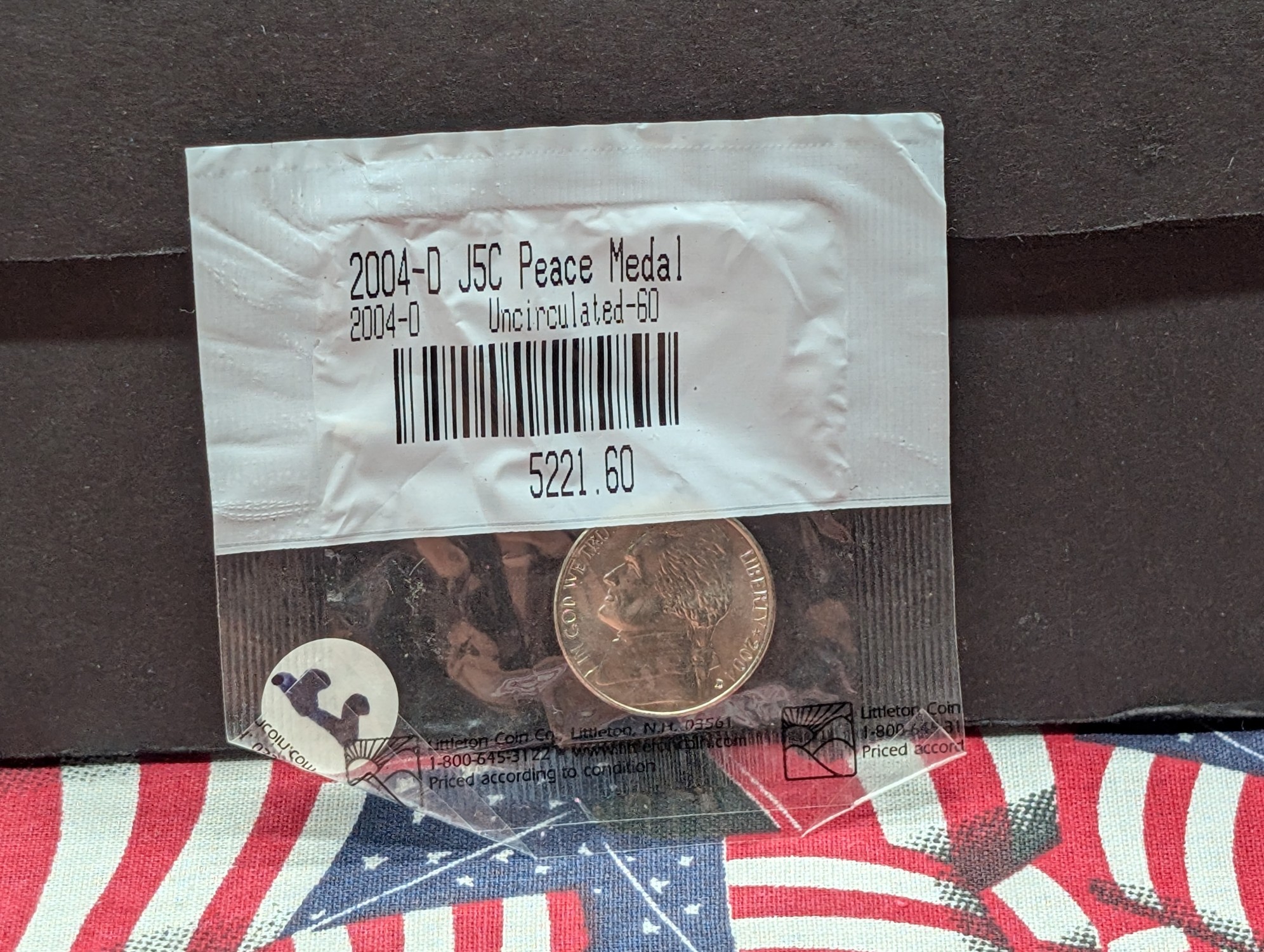 2004-D Peace Medal Jefferson Nickel, Uncirculated 60 in Littleton Package