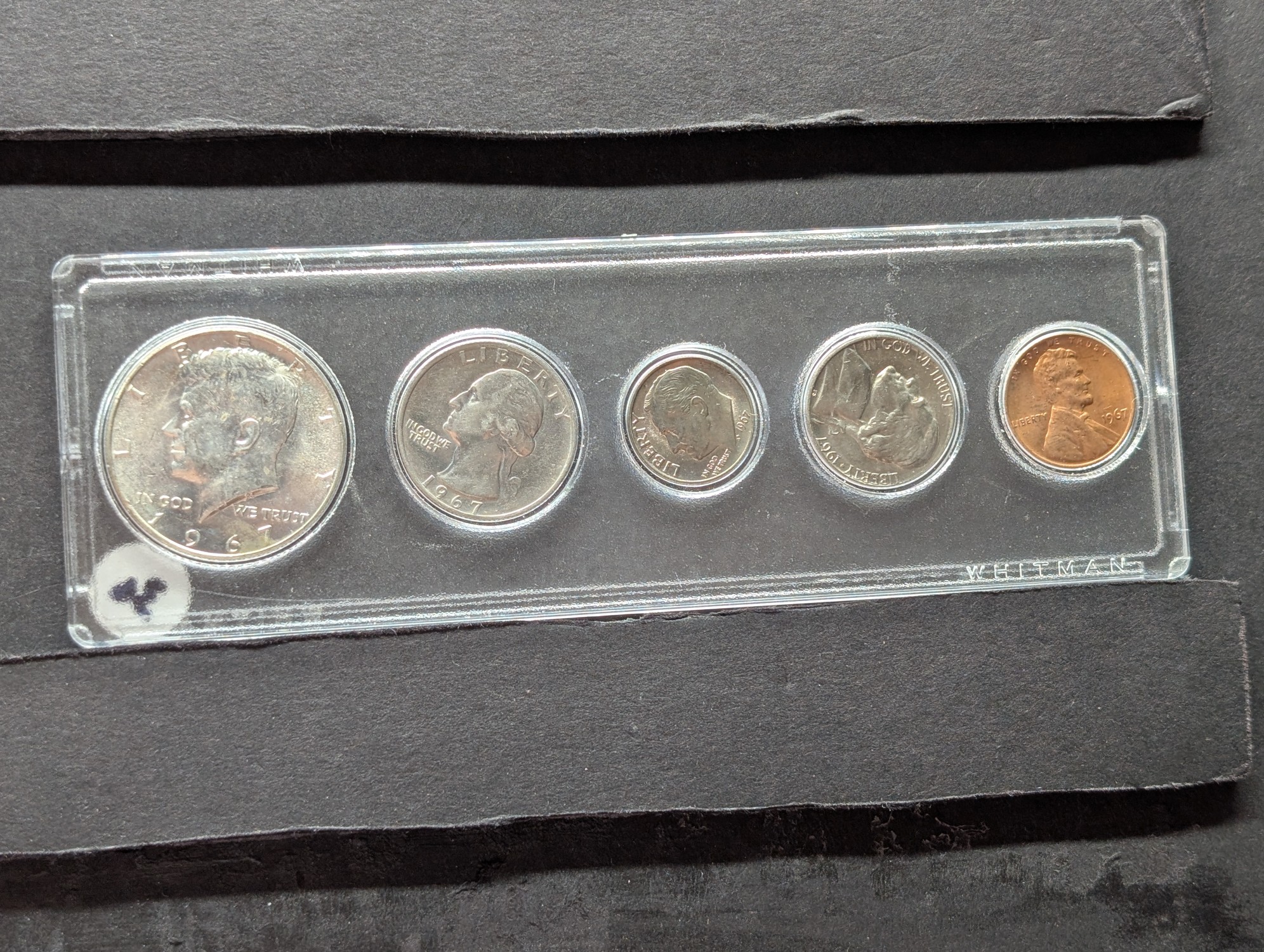 1967 United States Mint Year Set, No Box - Includes 40% Silver Kennedy Half Dollar