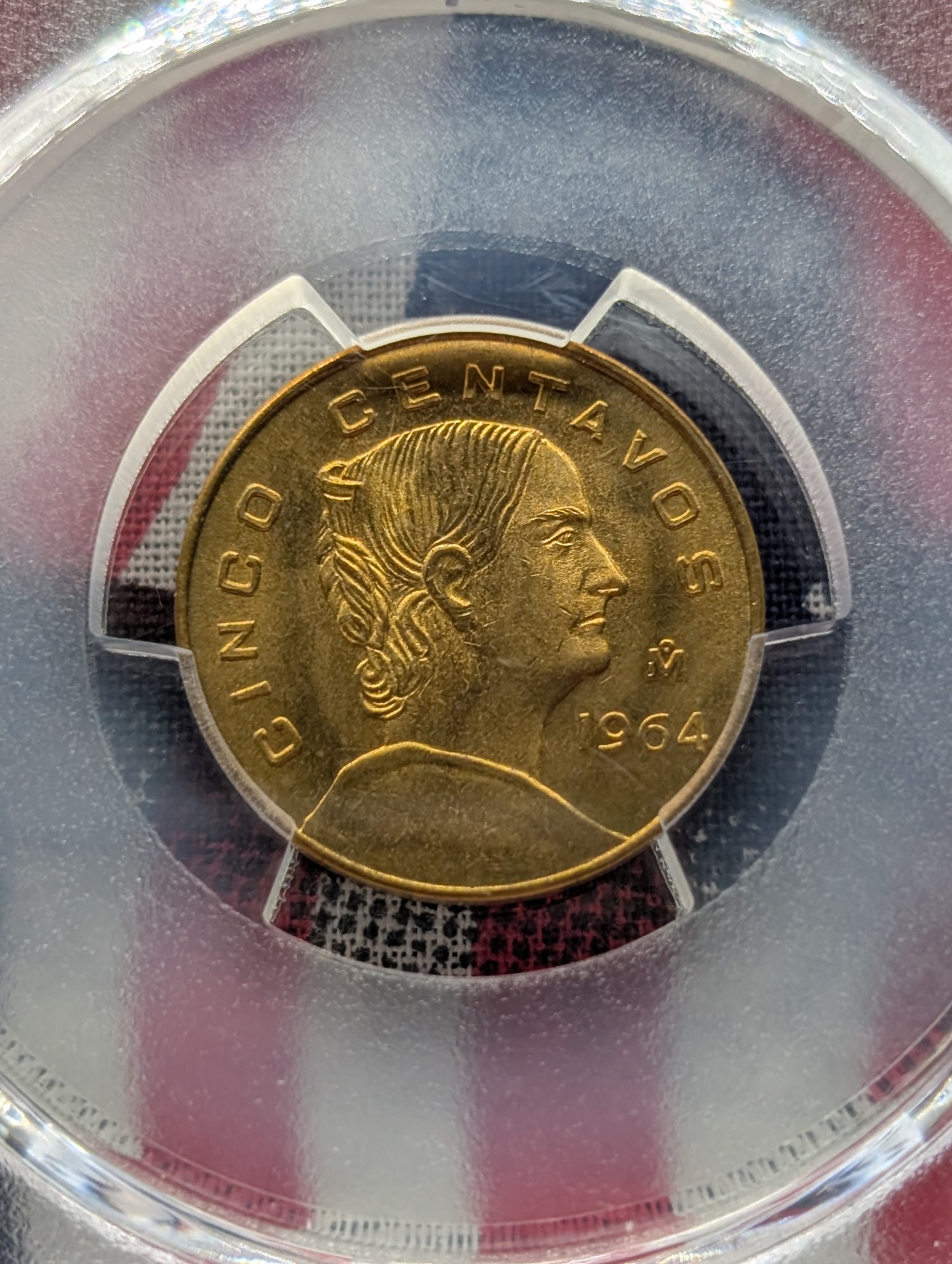 1964-Mo Mexico Cinco Centavos PCGS MS66