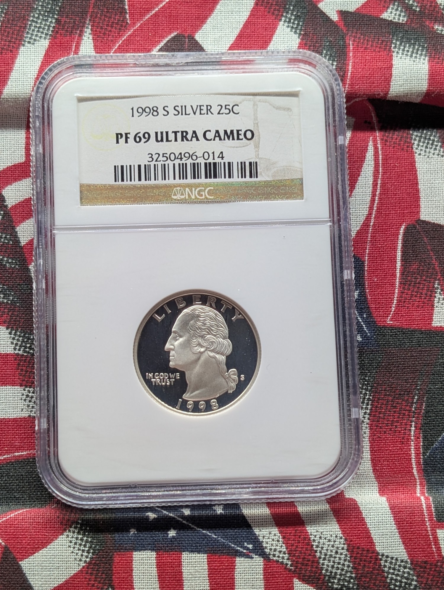 1998-S Washington 90% Silver Quarter NGC PF 69 ULTRA CAMEO