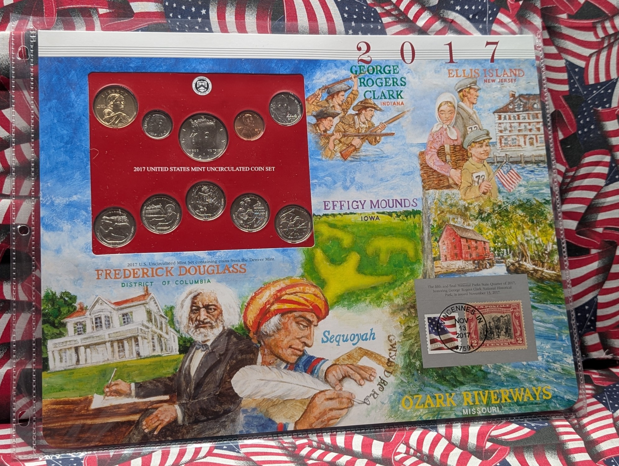 2017-D Only U.S. Uncirculated Mint Set With Stamps