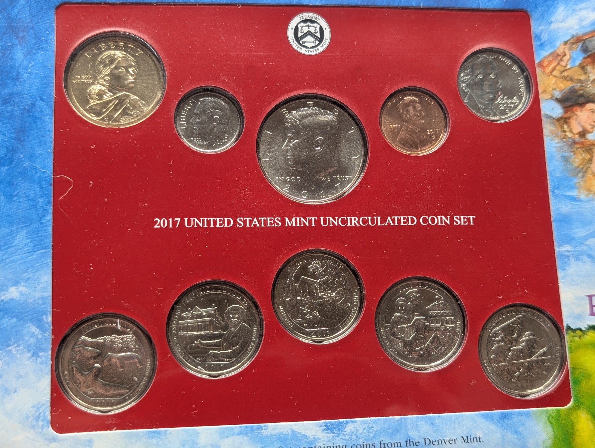 2017-D Only U.S. Uncirculated Mint Set With Stamps