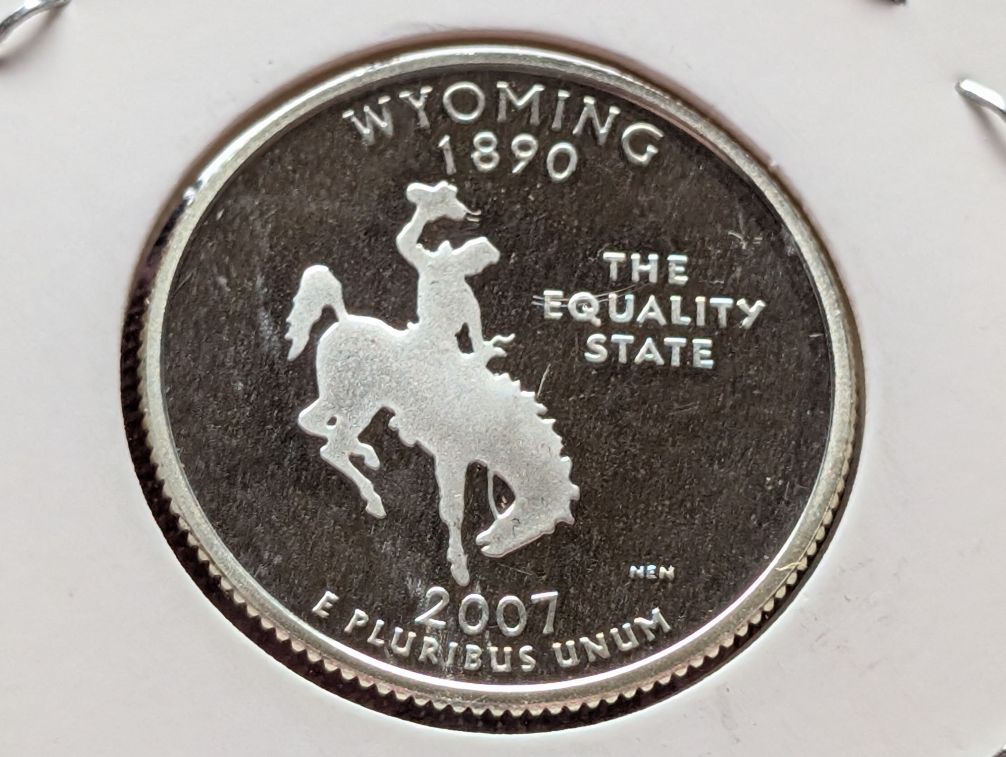 2007-S Proof 90% Silver State Quarter, Wyoming (WY)
