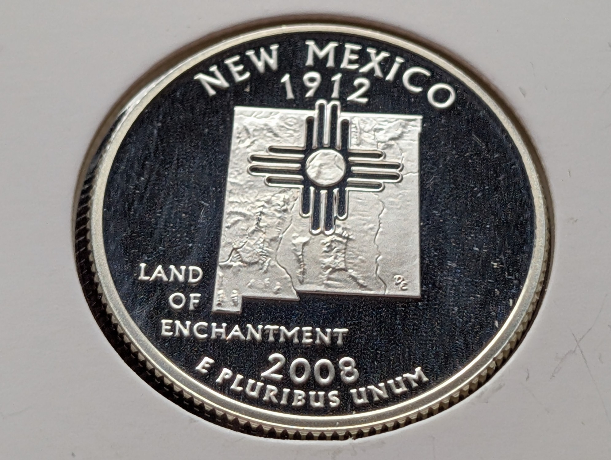 2008-S Proof 90% Silver State Quarter, New Mexico (NM)