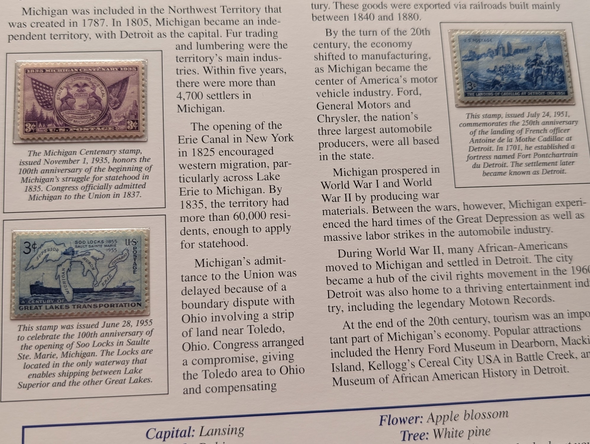 (5) 2004 P&D Uncirculated State Quarter Sets with Stamps in Binder Display Sheets