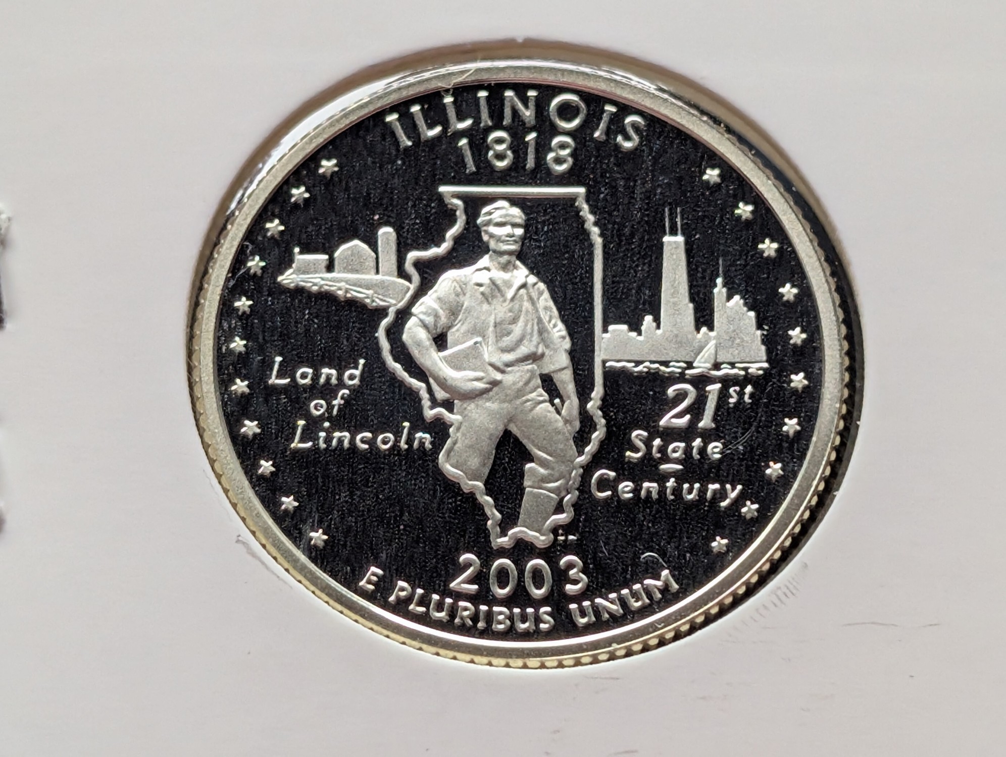 2003-S Proof 90% Silver State Quarter, Illinois (IL)