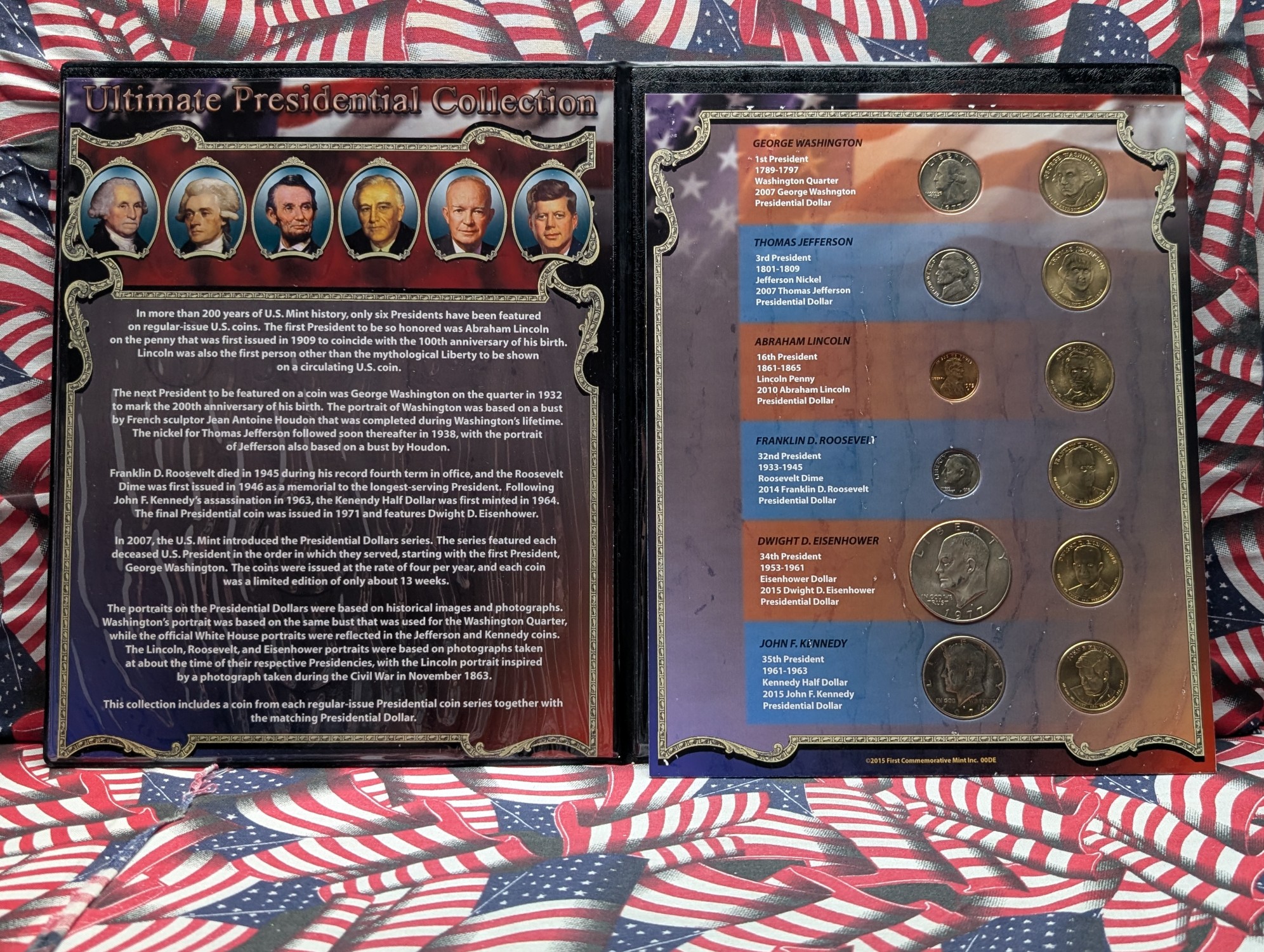 Ultimate Presidential Collection Set with (6) Presidential Dollars, 1977-D Eisenhower Dollar, & More