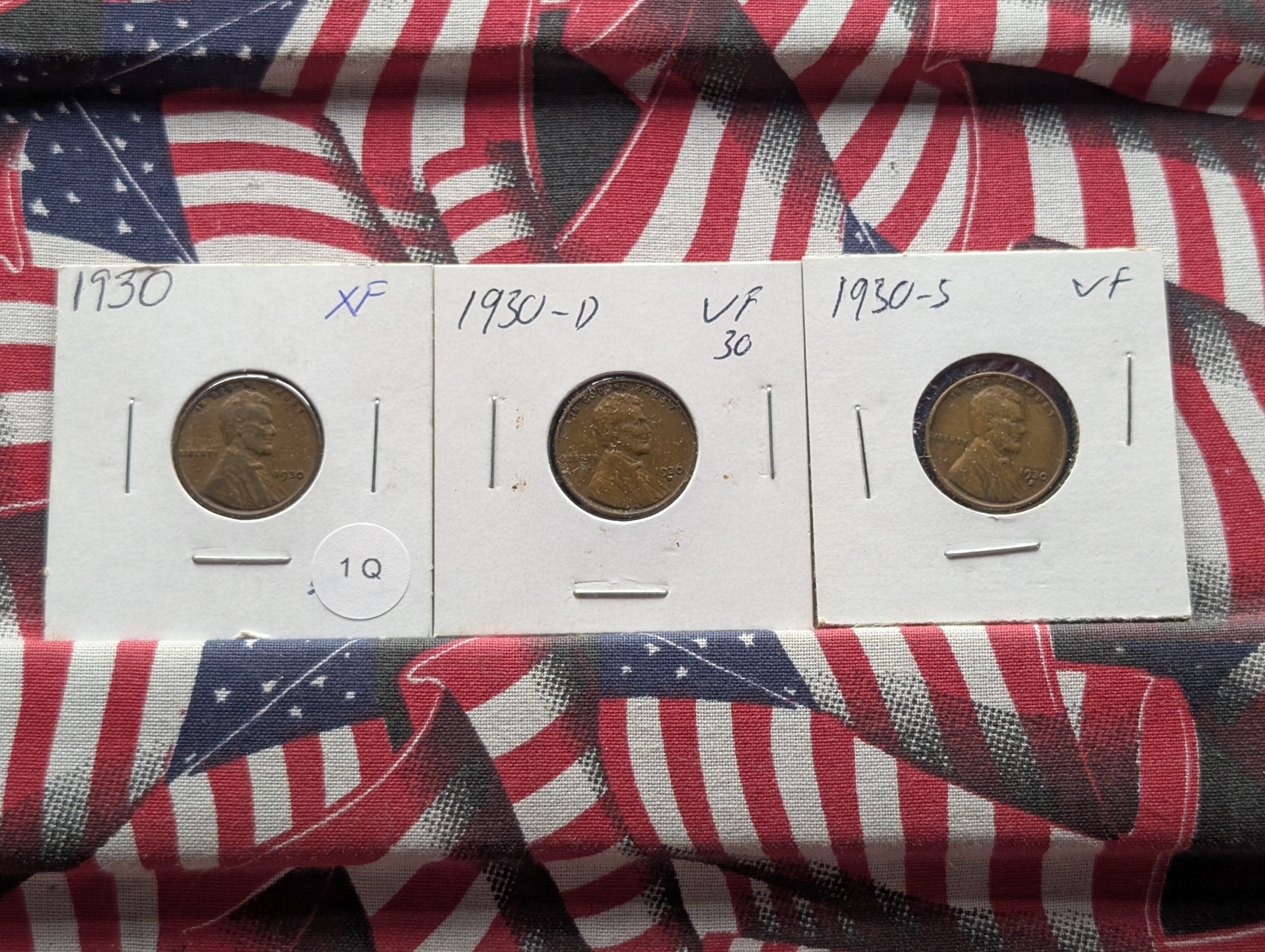 1930-P, D,& S Lincoln Wheat Cents