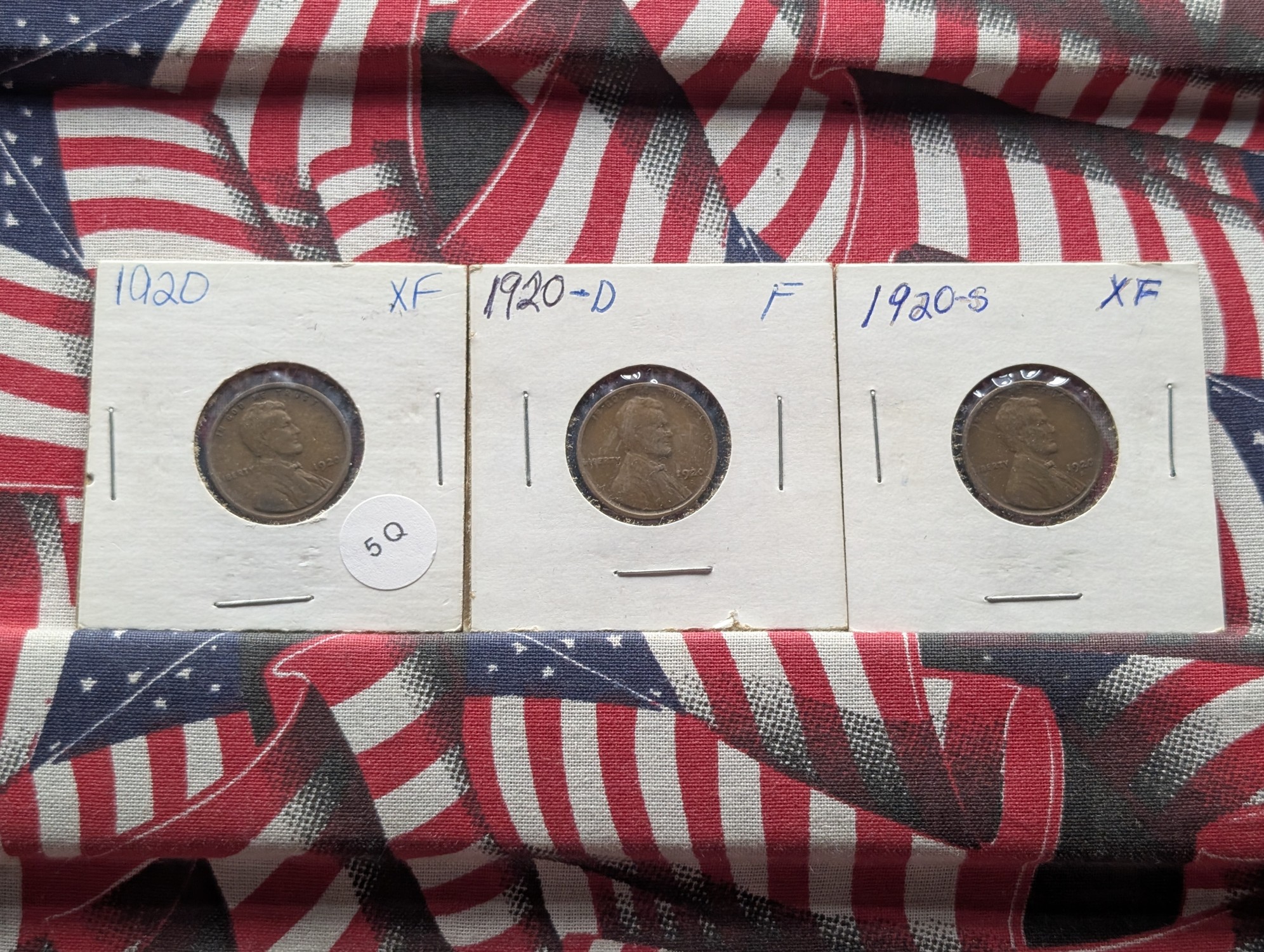 1920-P, D, & S Lincoln Wheat Cents
