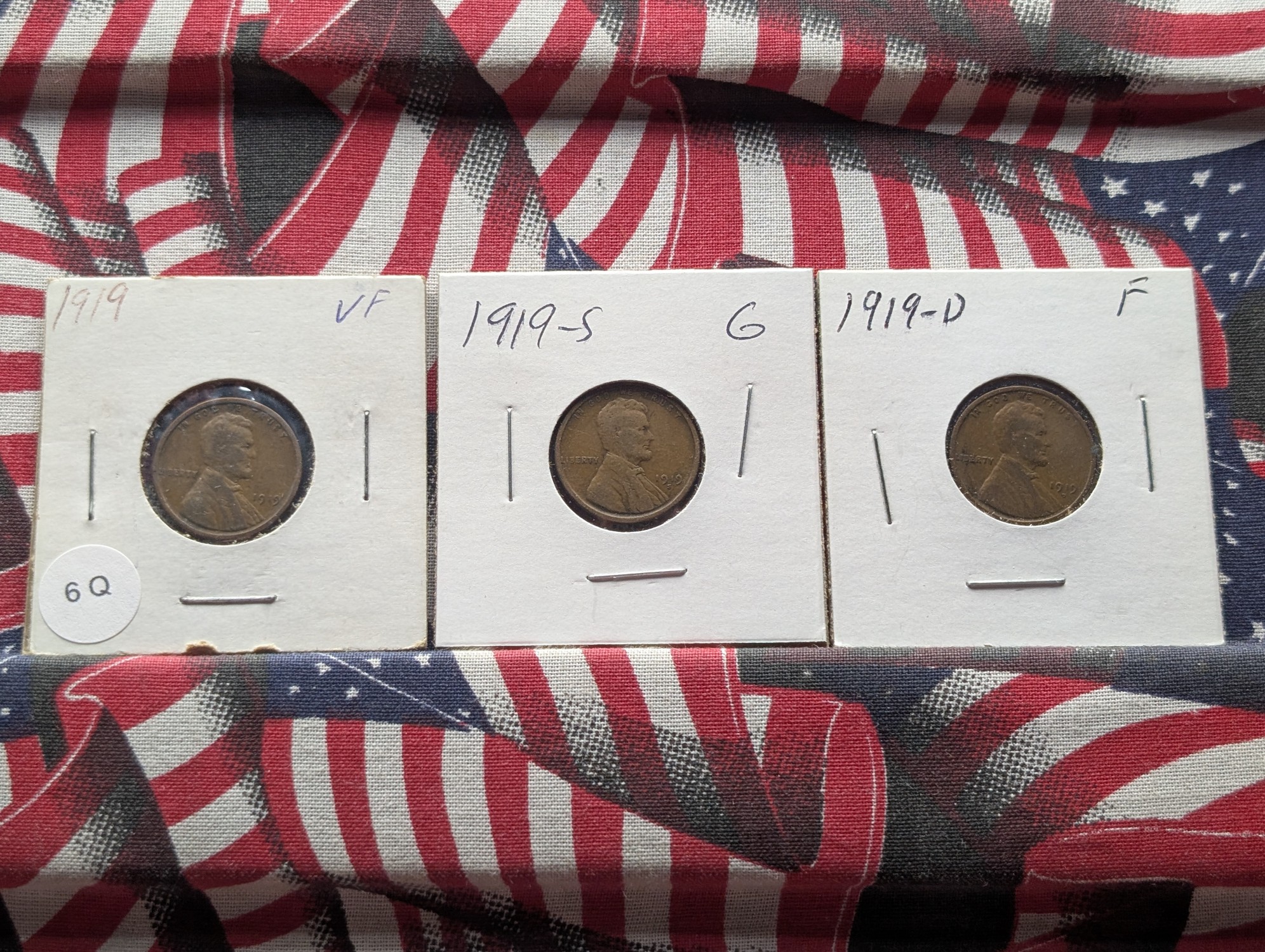 1919-P, D, & S Lincoln Wheat Cents
