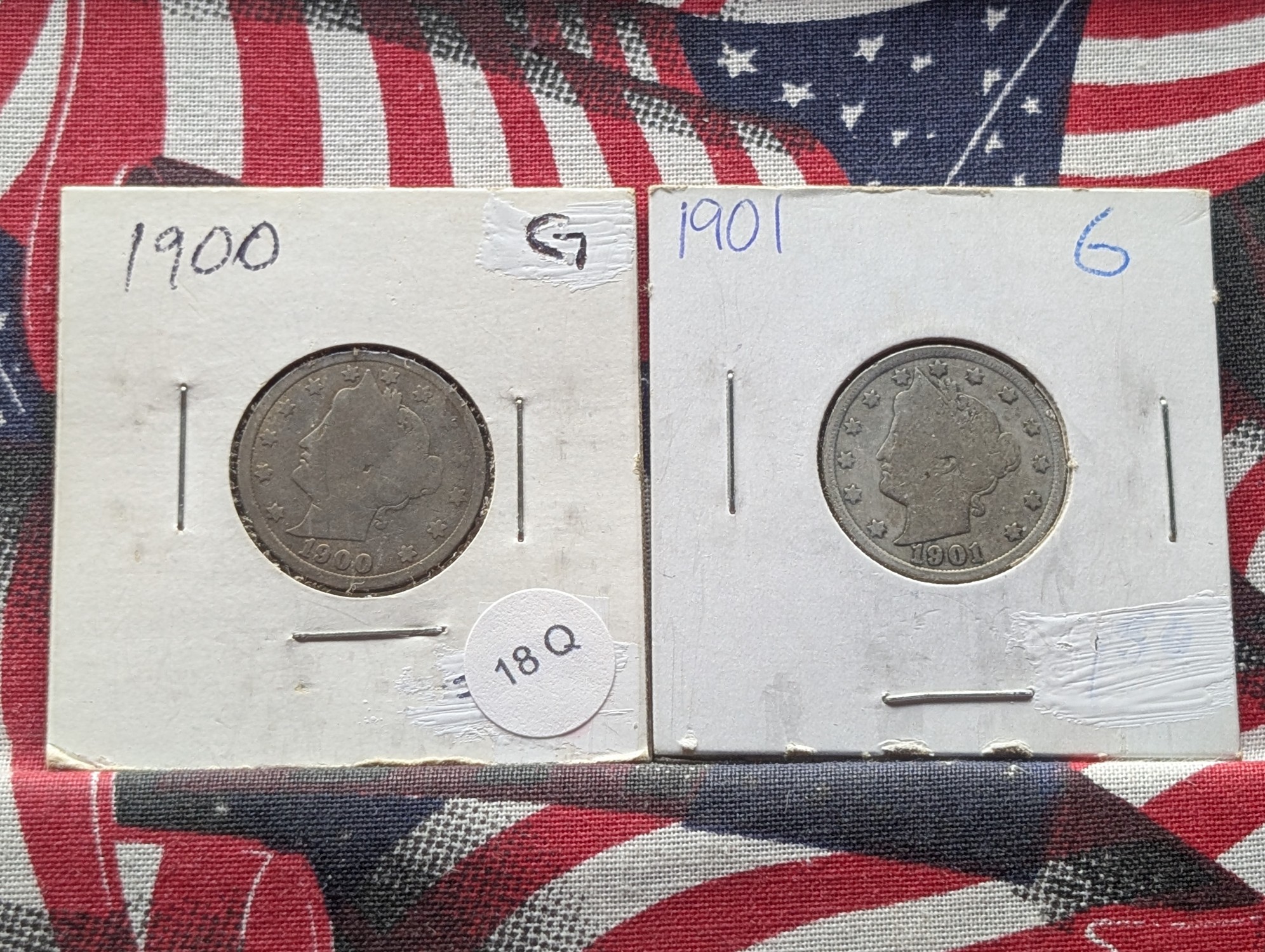 1900 & 1901 Liberty Head V Nickels