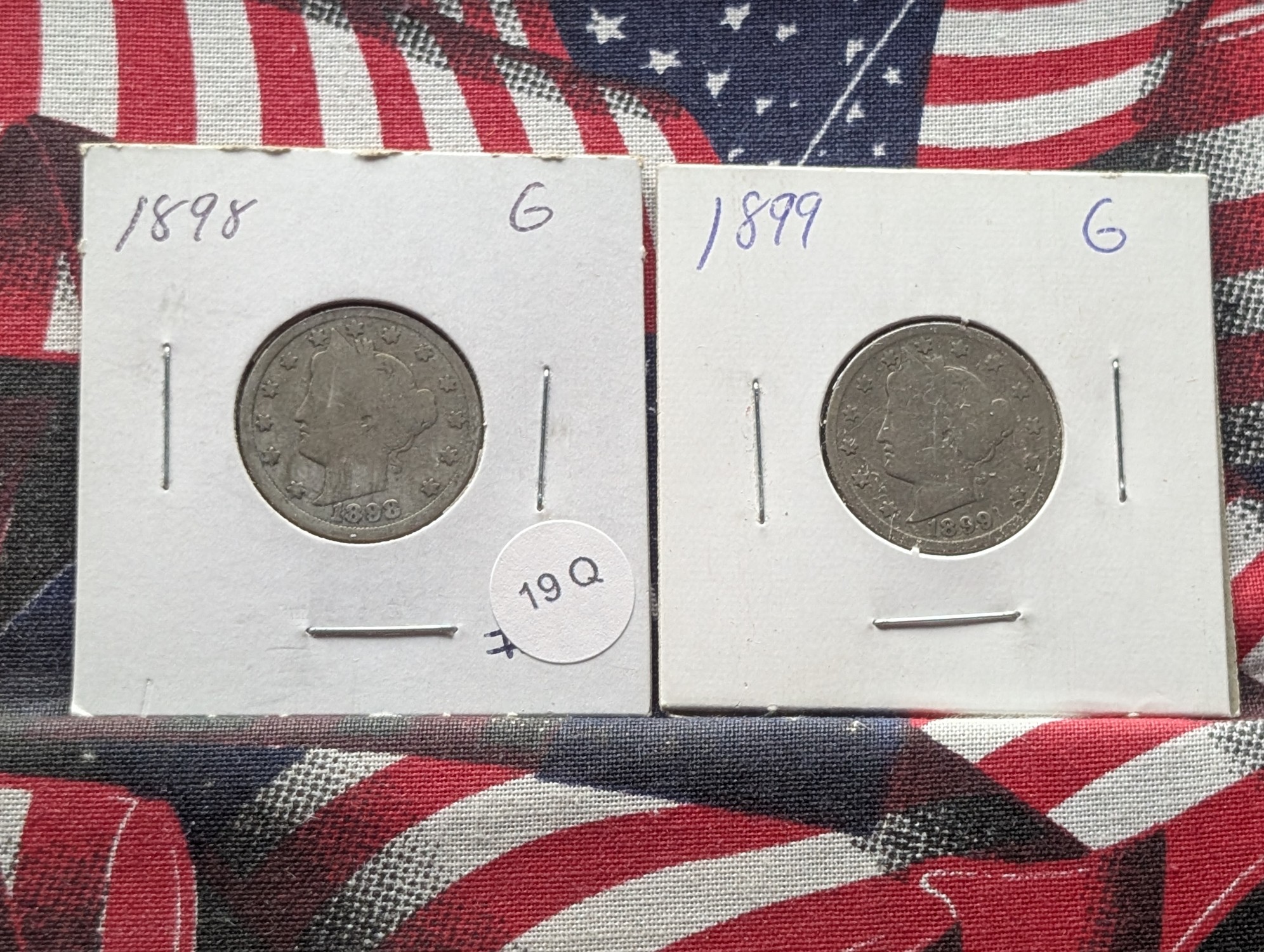 1898 & 1899 Liberty Head V Nickels