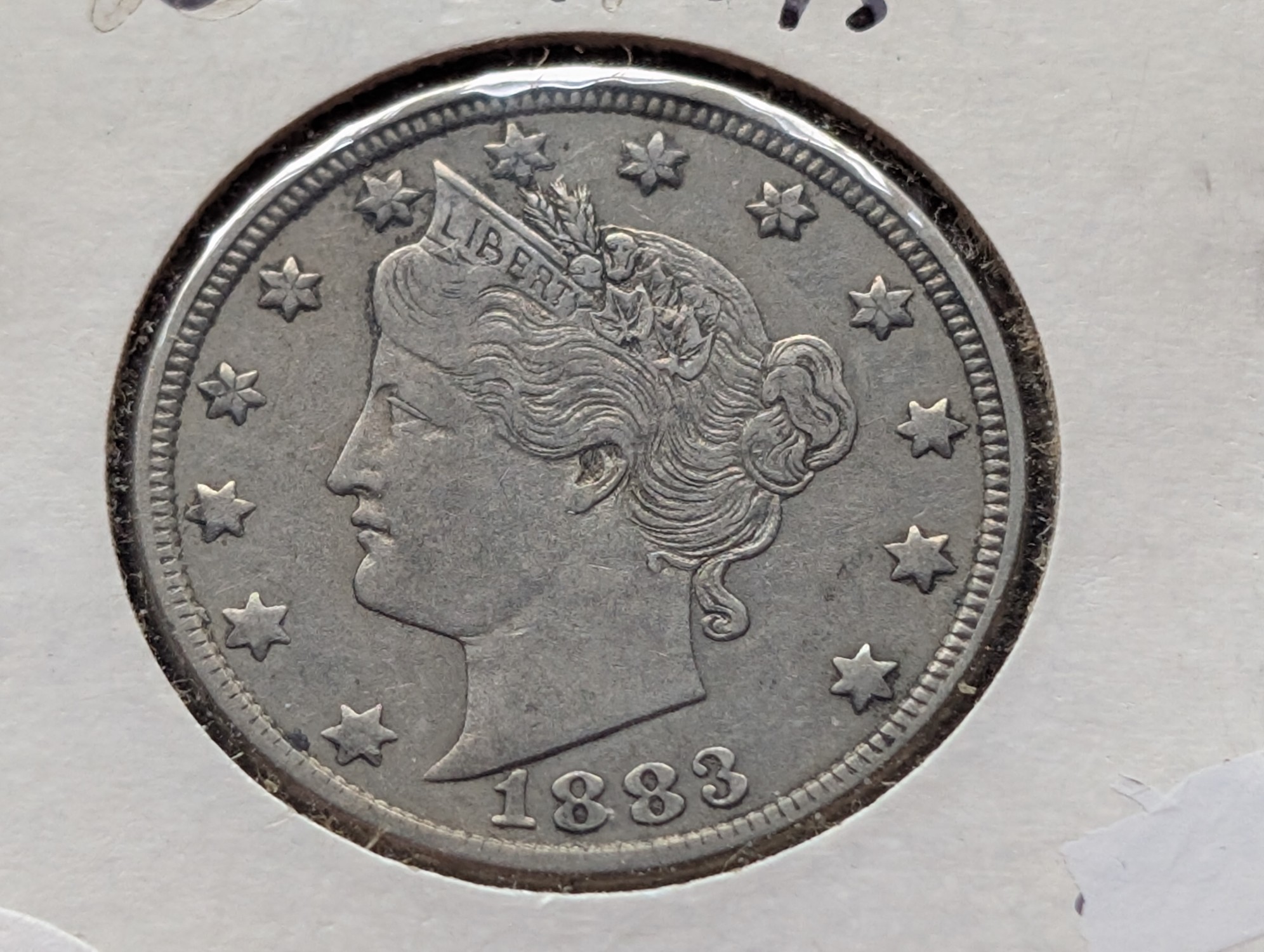 1883 Liberty Head V Nickel, No Cents