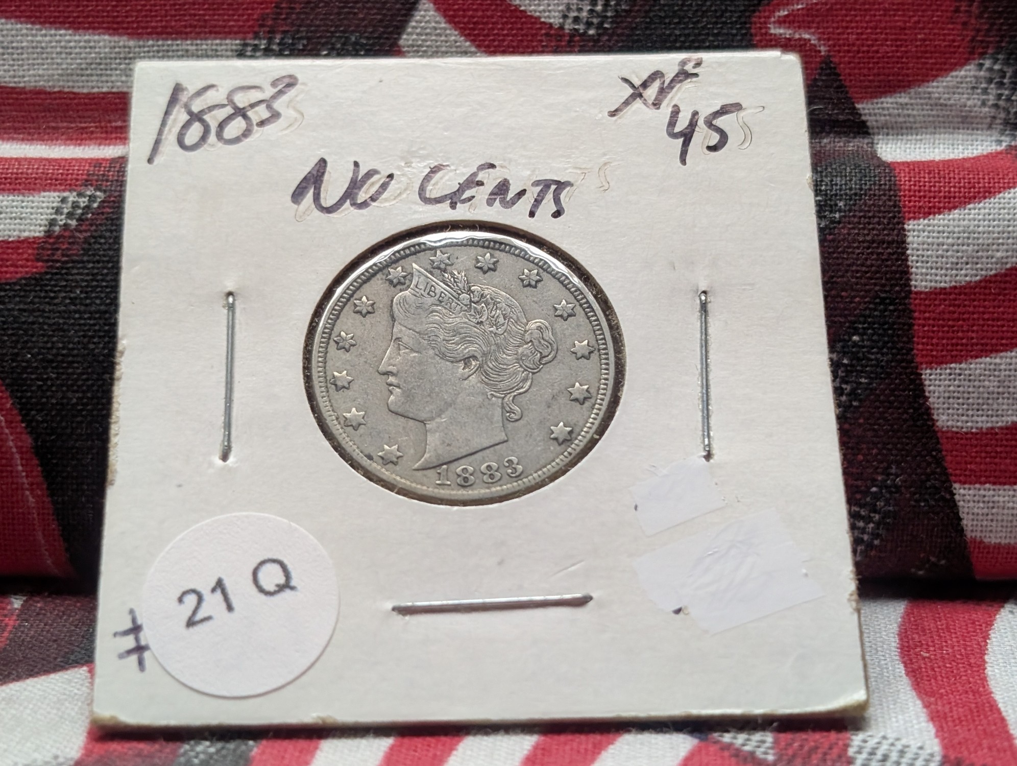 1883 Liberty Head V Nickel, No Cents