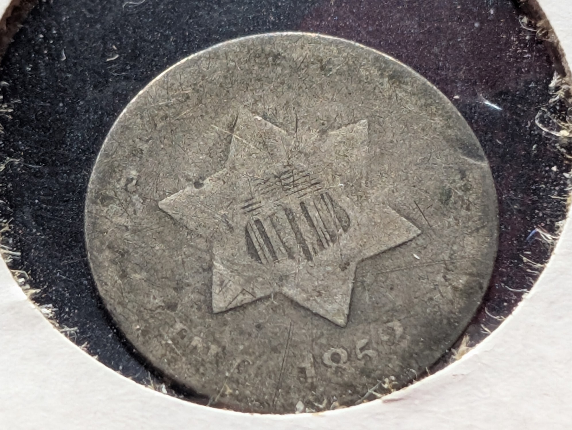 1852 Three Cent 75% Silver Trime
