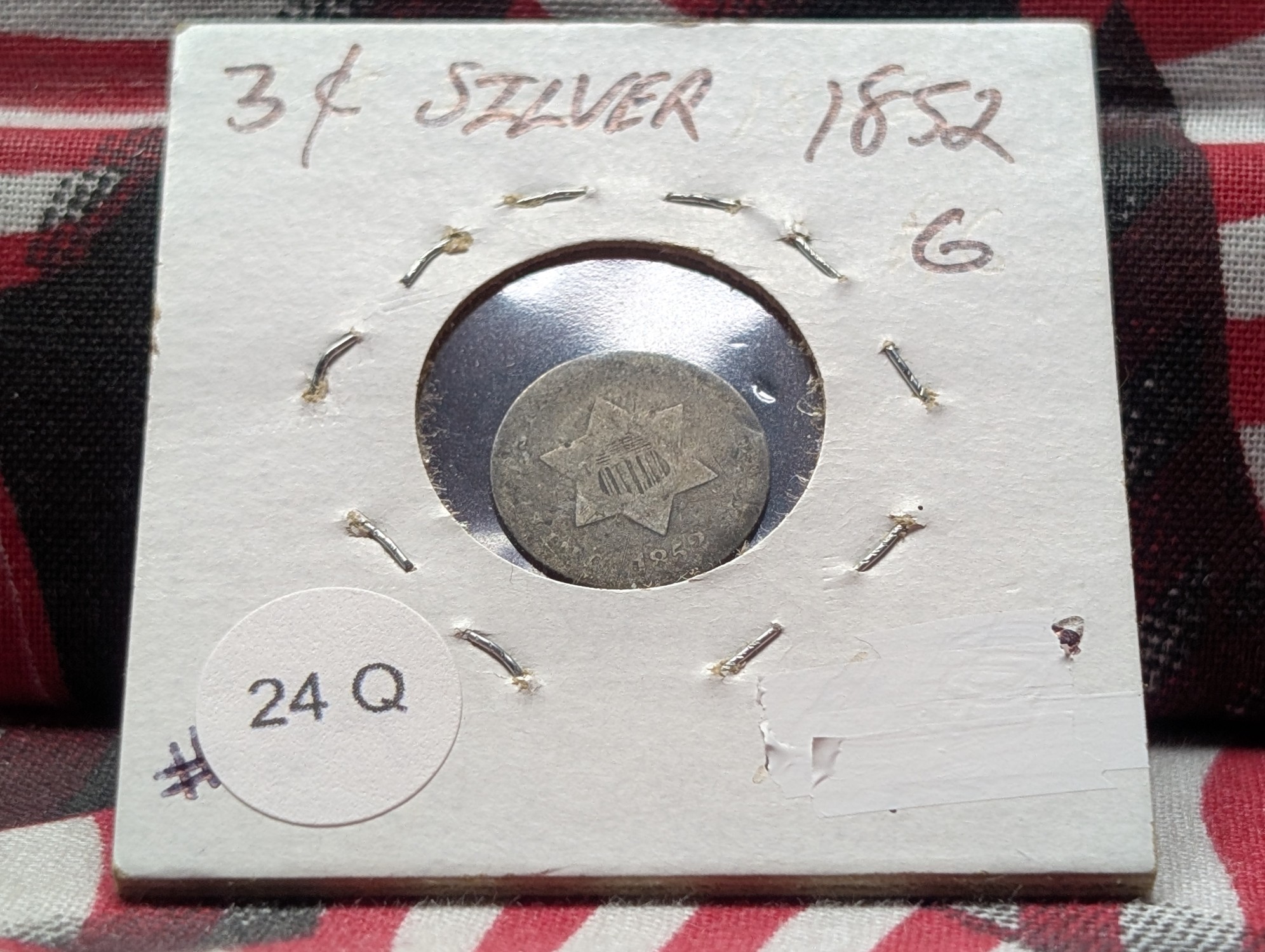 1852 Three Cent 75% Silver Trime