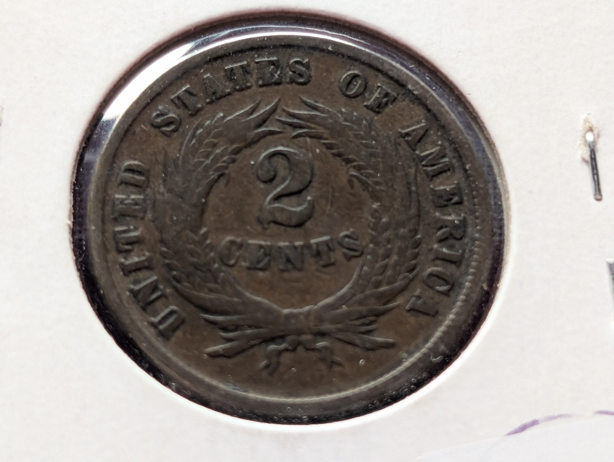 1864 Two Cent Piece, Large Motto