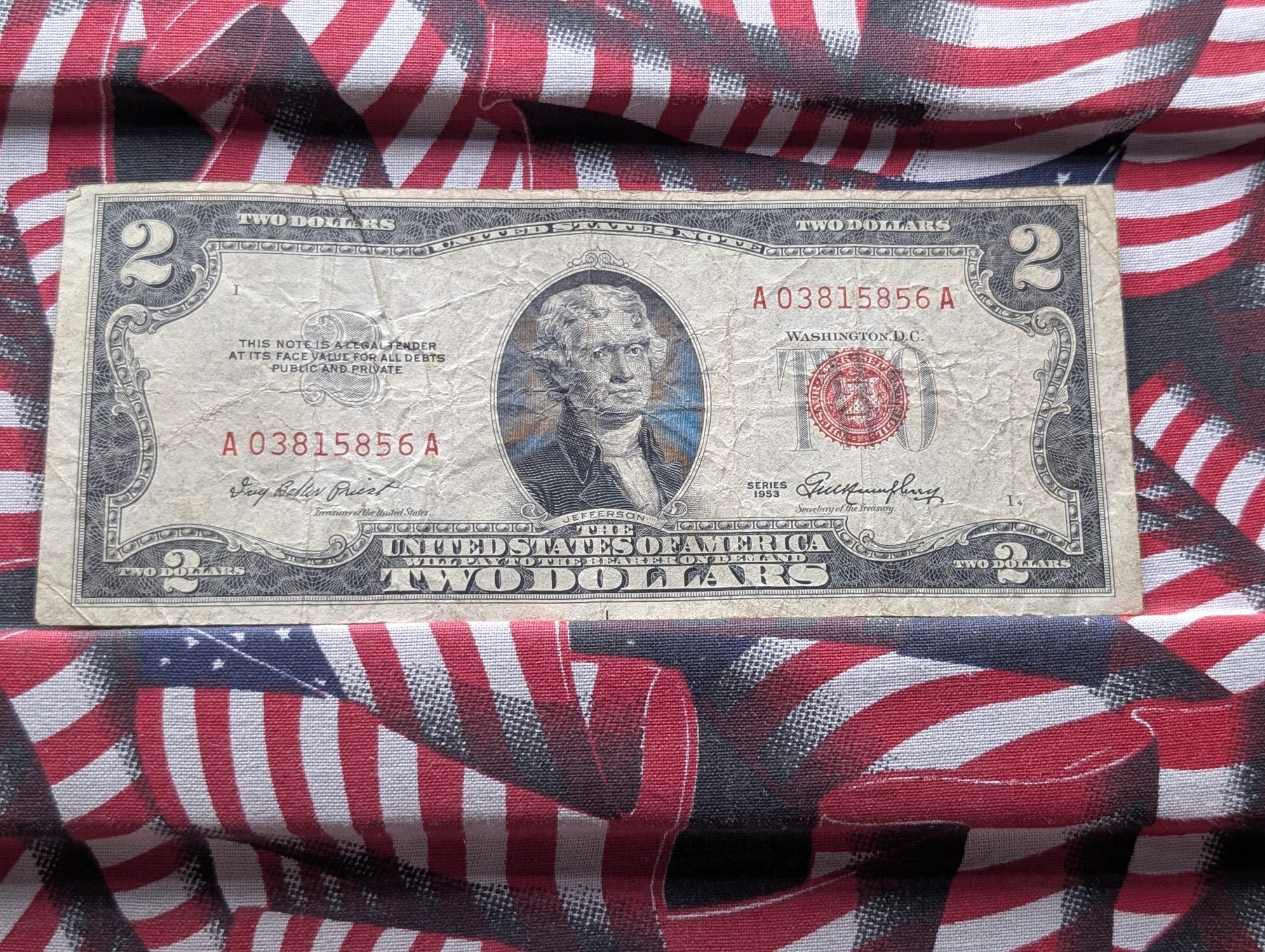 1953 Series $2 United States Red Seal Note