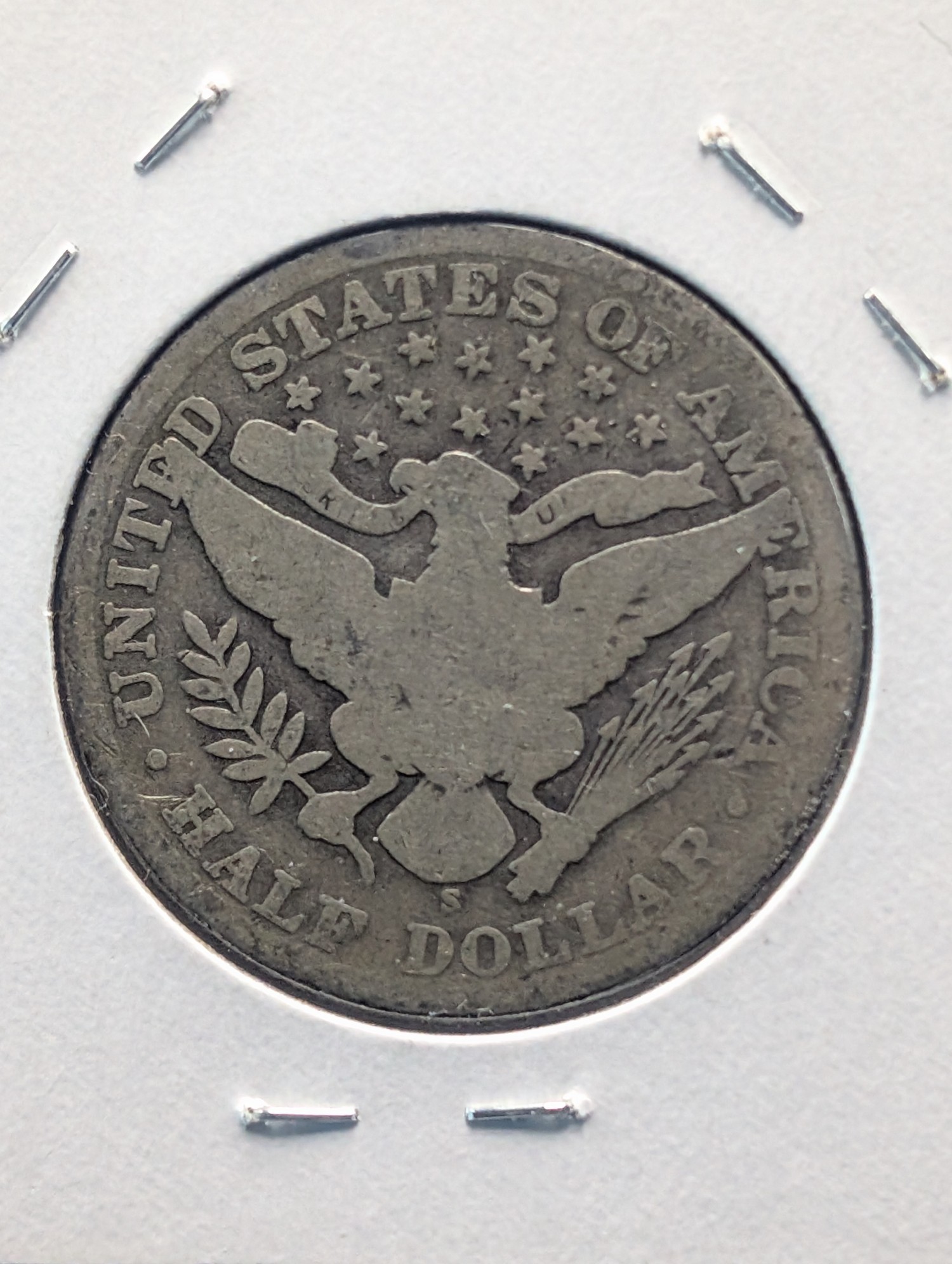 1909-S Barber 90% Silver Half Dollar