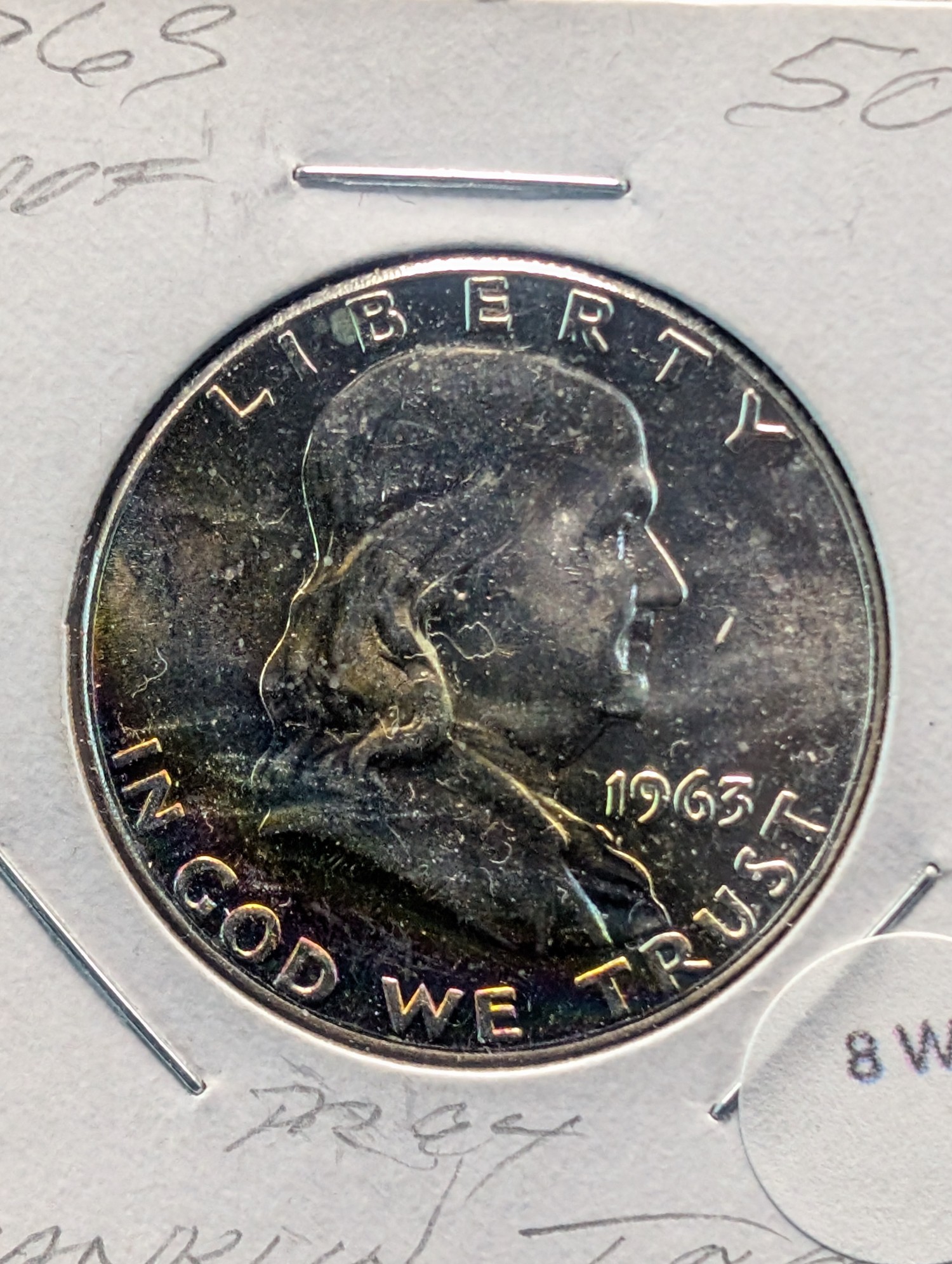 1963 PROOF Franklin 90% Silver Half Dollar