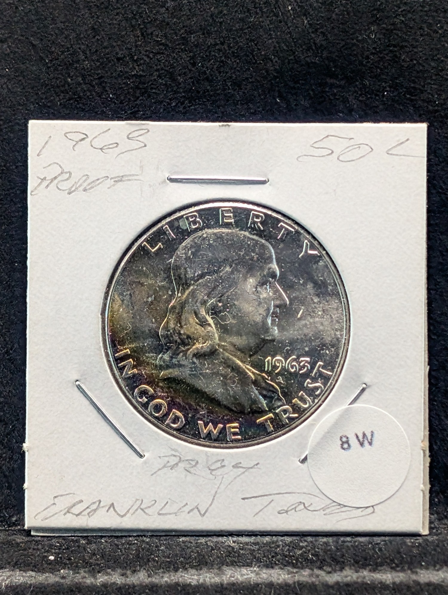 1963 PROOF Franklin 90% Silver Half Dollar