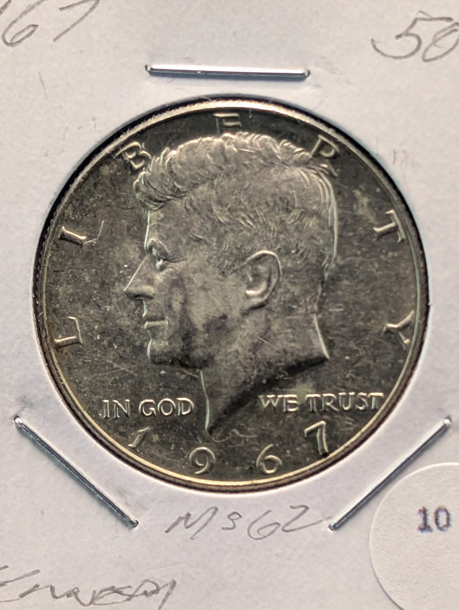 1967 Kennedy Half Dollar, 40% Silver