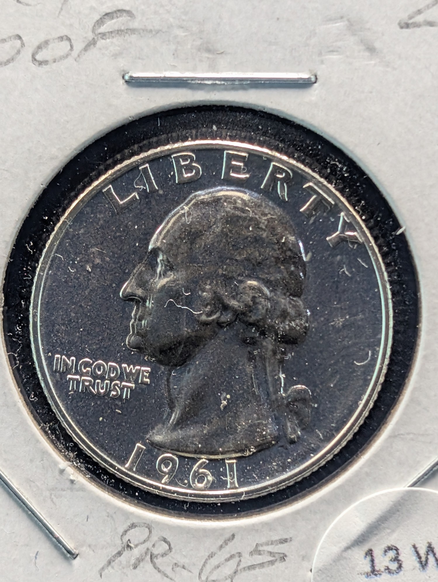 1961 PROOF Washington 90% Silver Quarter
